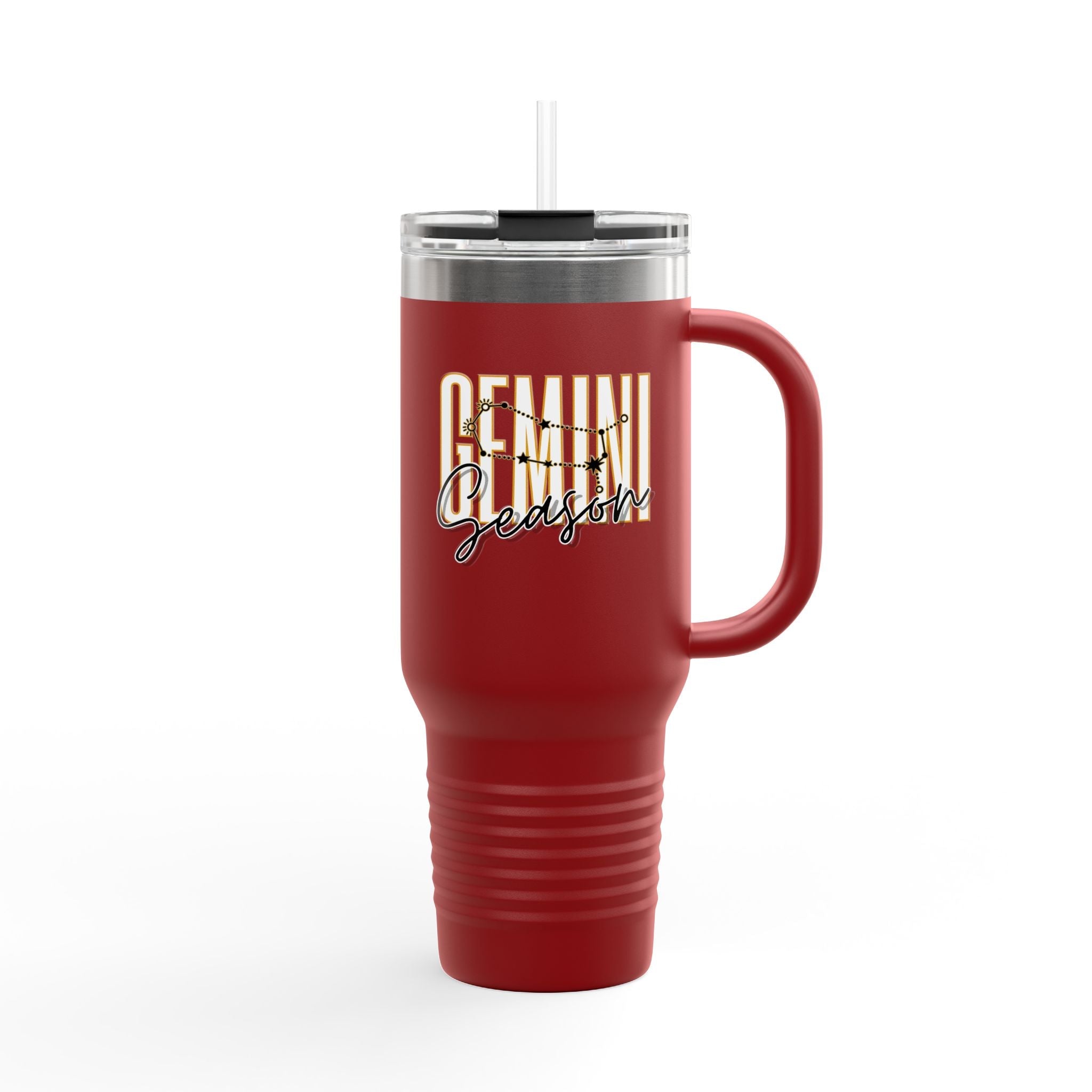 Gemini Season Insulated Travel Mug, 40oz | Astrology Drinkware for CofMugGemini Season Insulated Travel Mug