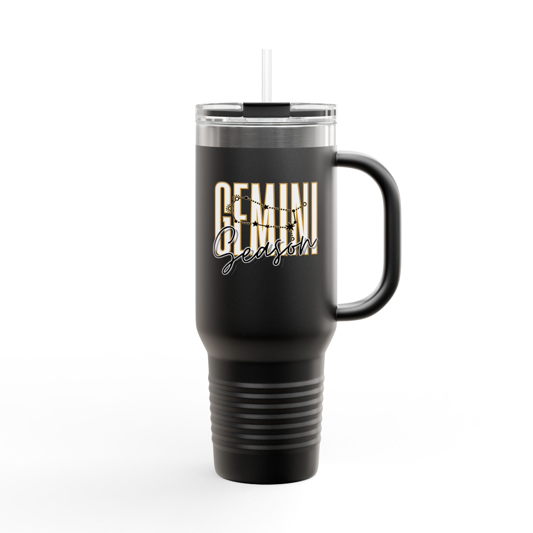 Gemini Season Insulated Travel Mug, 40oz | Astrology Drinkware for CofMugGemini Season Insulated Travel Mug