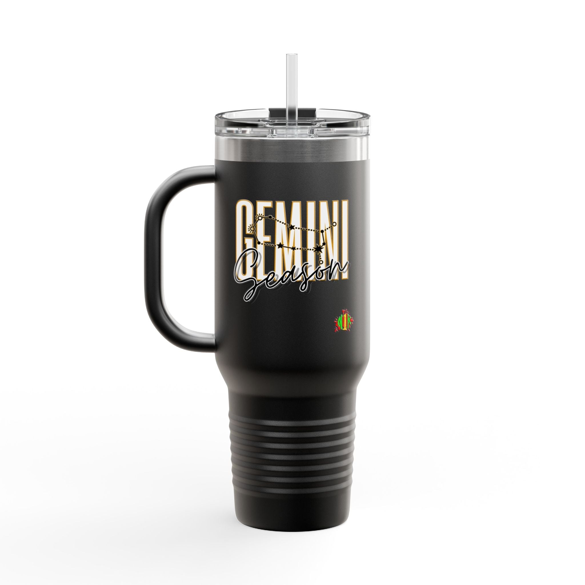Gemini Season Insulated Travel Mug, 40oz | Astrology Drinkware for CofMugGemini Season Insulated Travel Mug