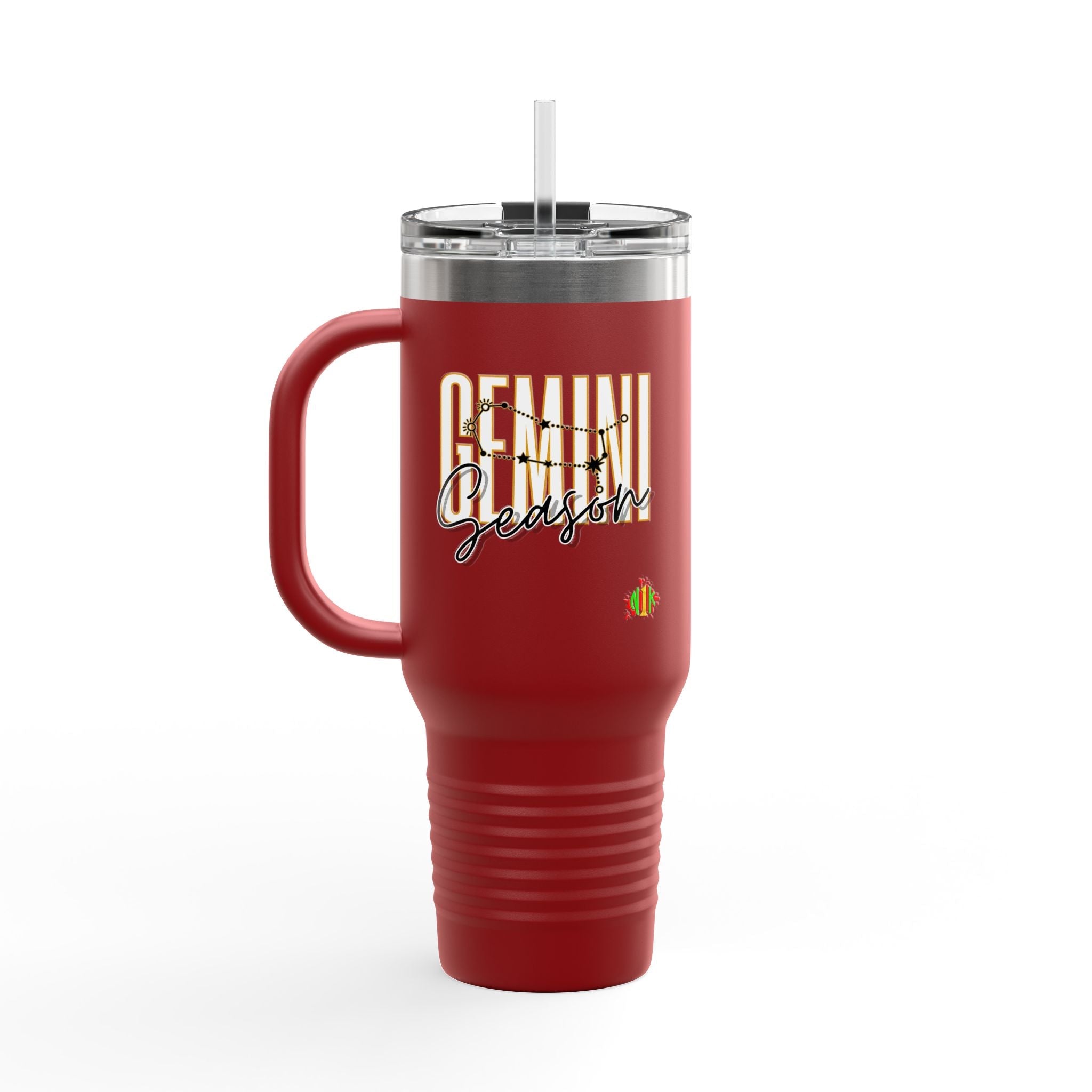 Gemini Season Insulated Travel Mug, 40oz | Astrology Drinkware for CofMugGemini Season Insulated Travel Mug