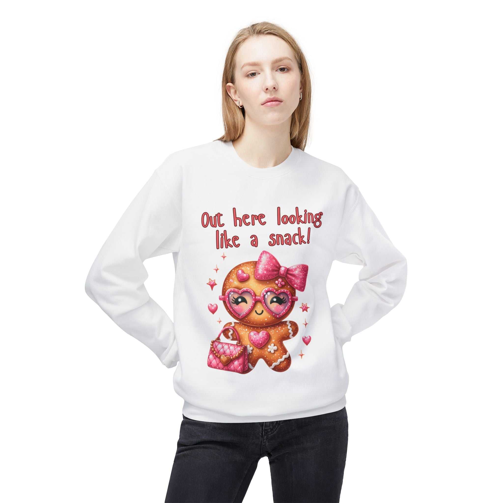 Gingerbread 'Out Here Looking Like a Snack' SweatshirtSweatshirtGingerbread sweatshirt