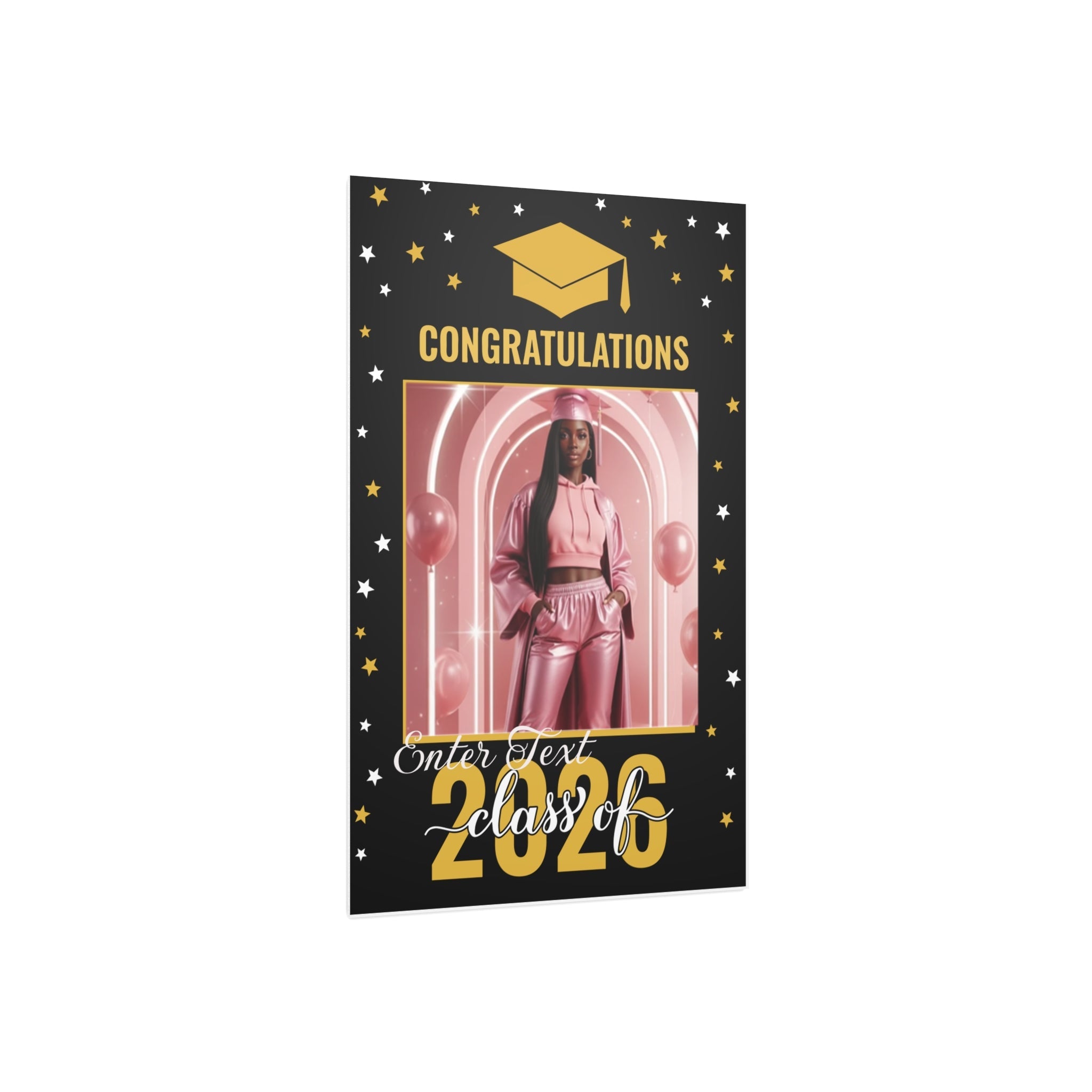 Graduation Photo Foam Board — "Congratulations Class of 2026" (Customizable Photo & Text Frame)