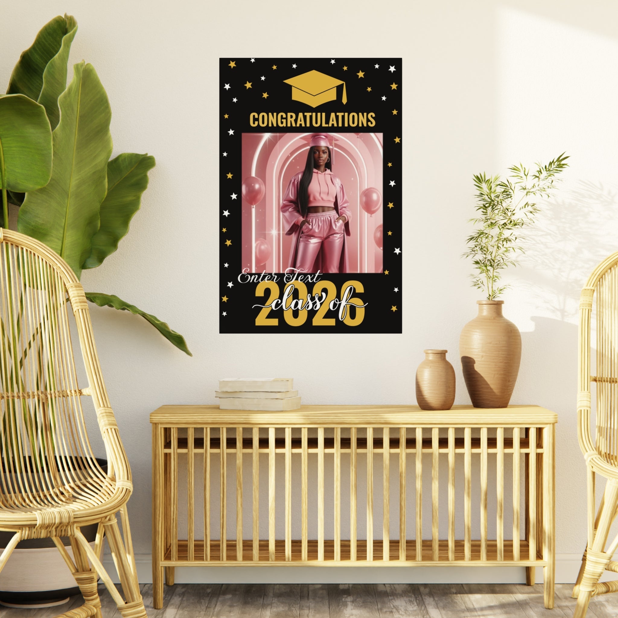 Graduation Photo Foam Board — "Congratulations Class of 2026" (Customizable Photo & Text Frame)