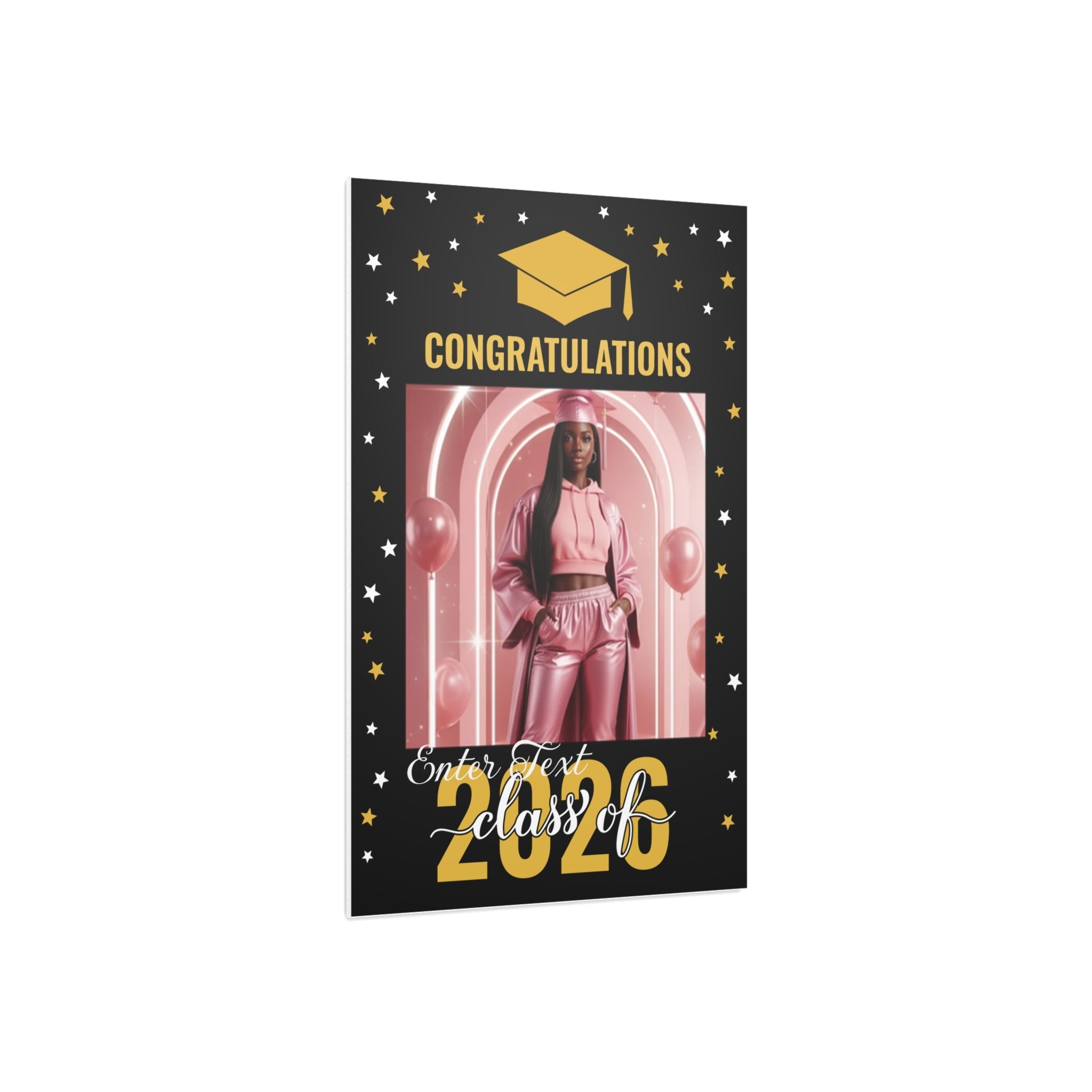 Graduation Photo Foam Board — "Congratulations Class of 2026" (Customizable Photo & Text Frame)