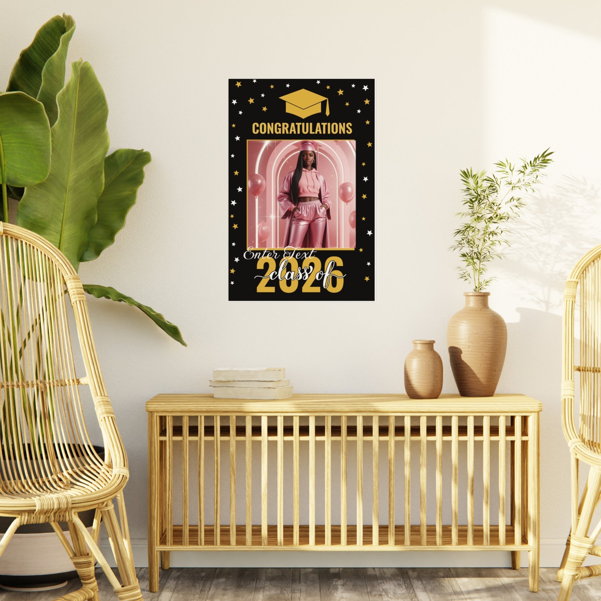 Graduation Photo Foam Board — "Congratulations Class of 2026" (Customizable Photo & Text Frame)