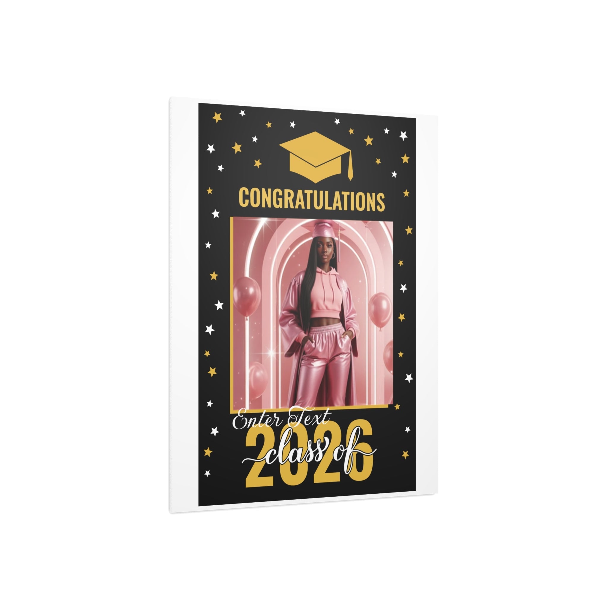 Graduation Photo Foam Board — "Congratulations Class of 2026" (Customizable Photo & Text Frame)