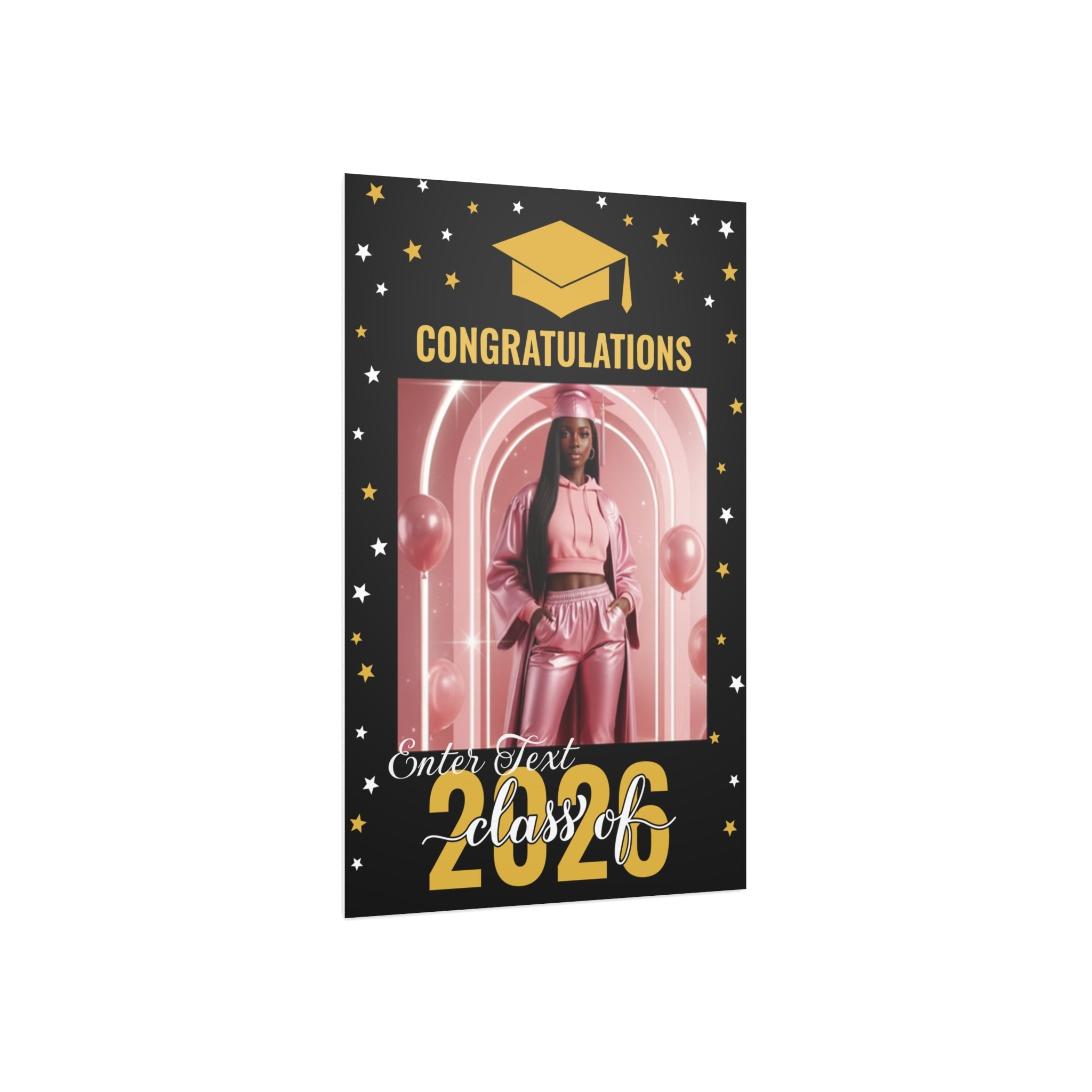 Graduation Photo Foam Board — "Congratulations Class of 2026" (Customizable Photo & Text Frame)