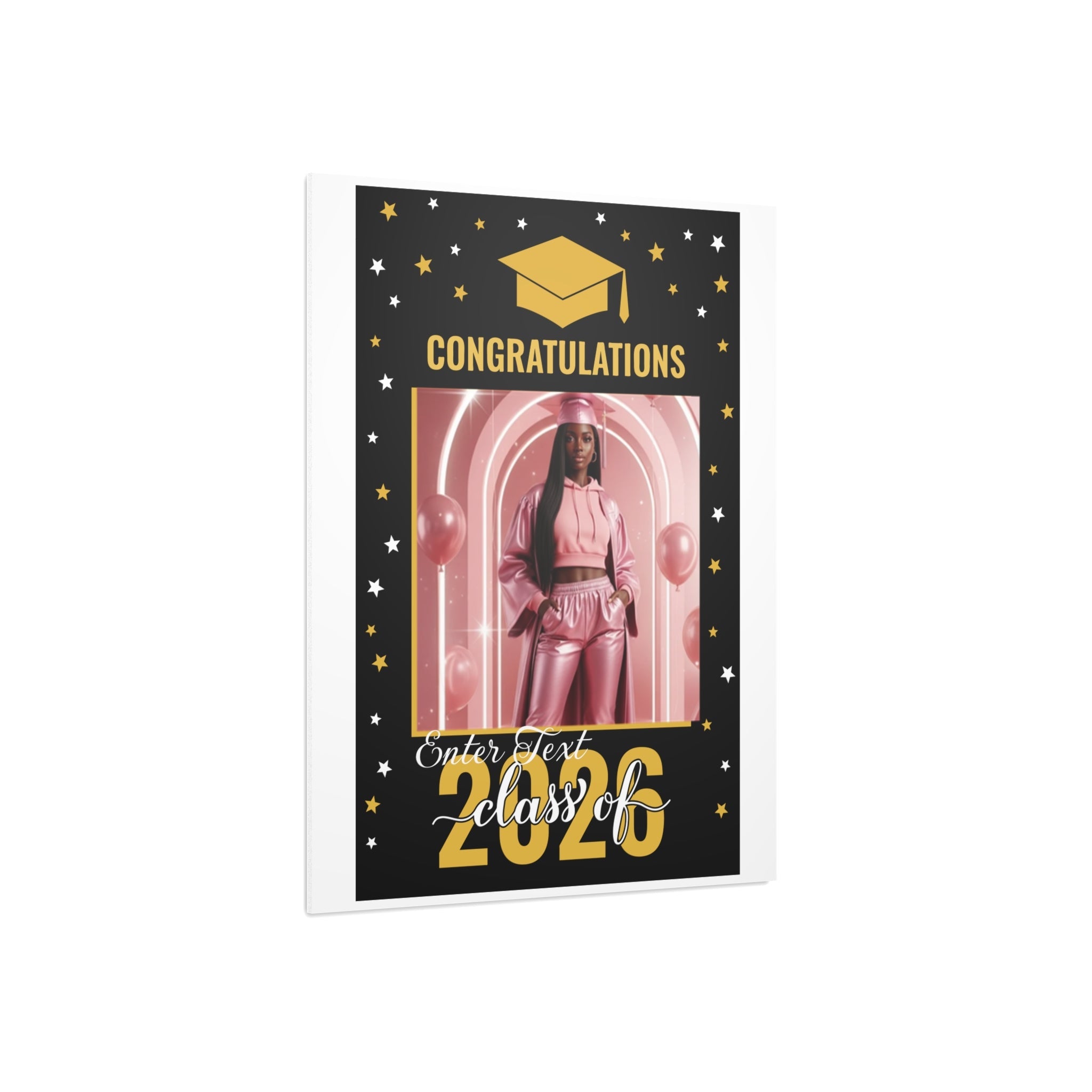 Graduation Photo Foam Board — "Congratulations Class of 2026" (Customizable Photo & Text Frame)