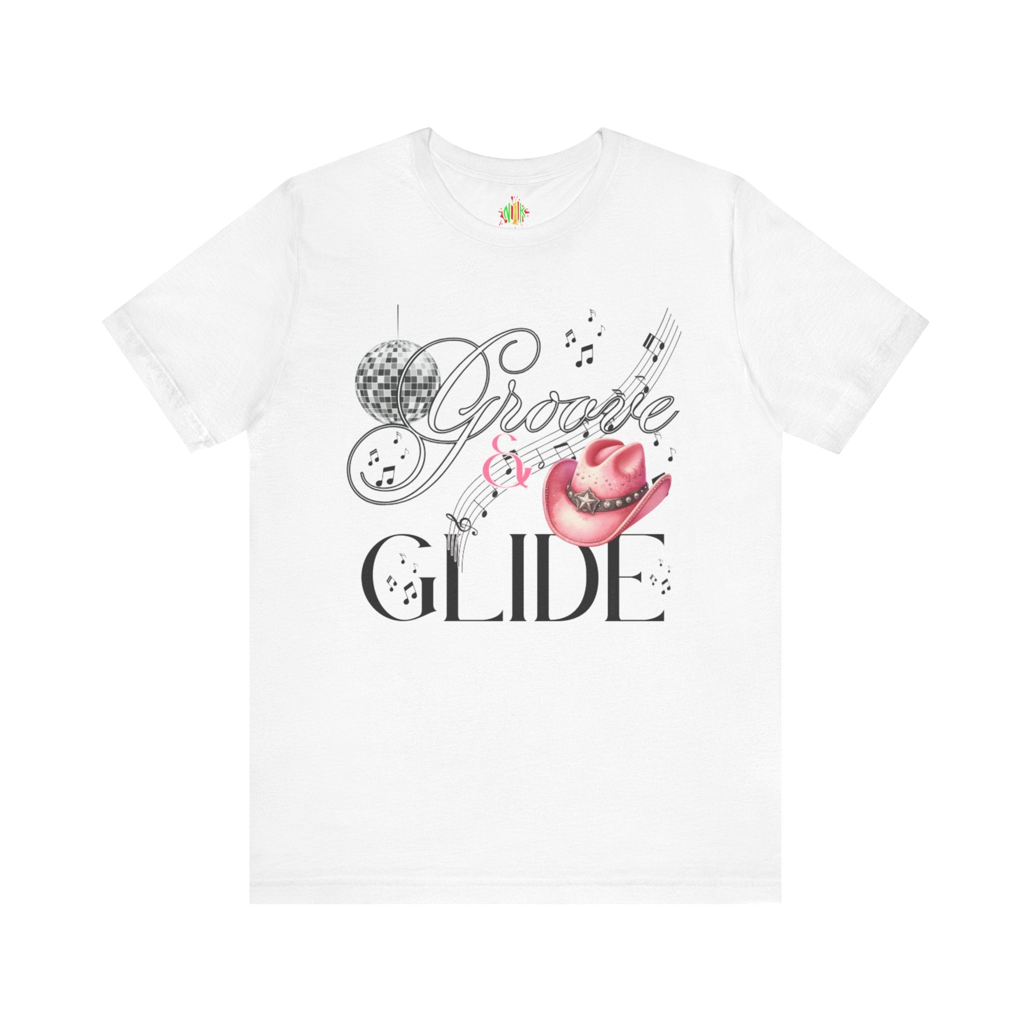 Groovy Glide Unisex Jersey Tee - Fun Retro Music VibesT-ShirtUnisex Jersey Tee