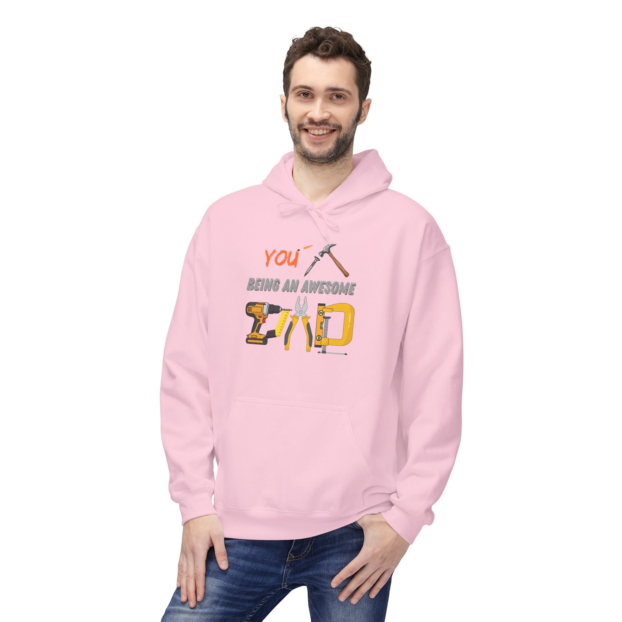 Handyman Dad Hoodie - "You Nailed Being an Awesome Dad" Tool Design