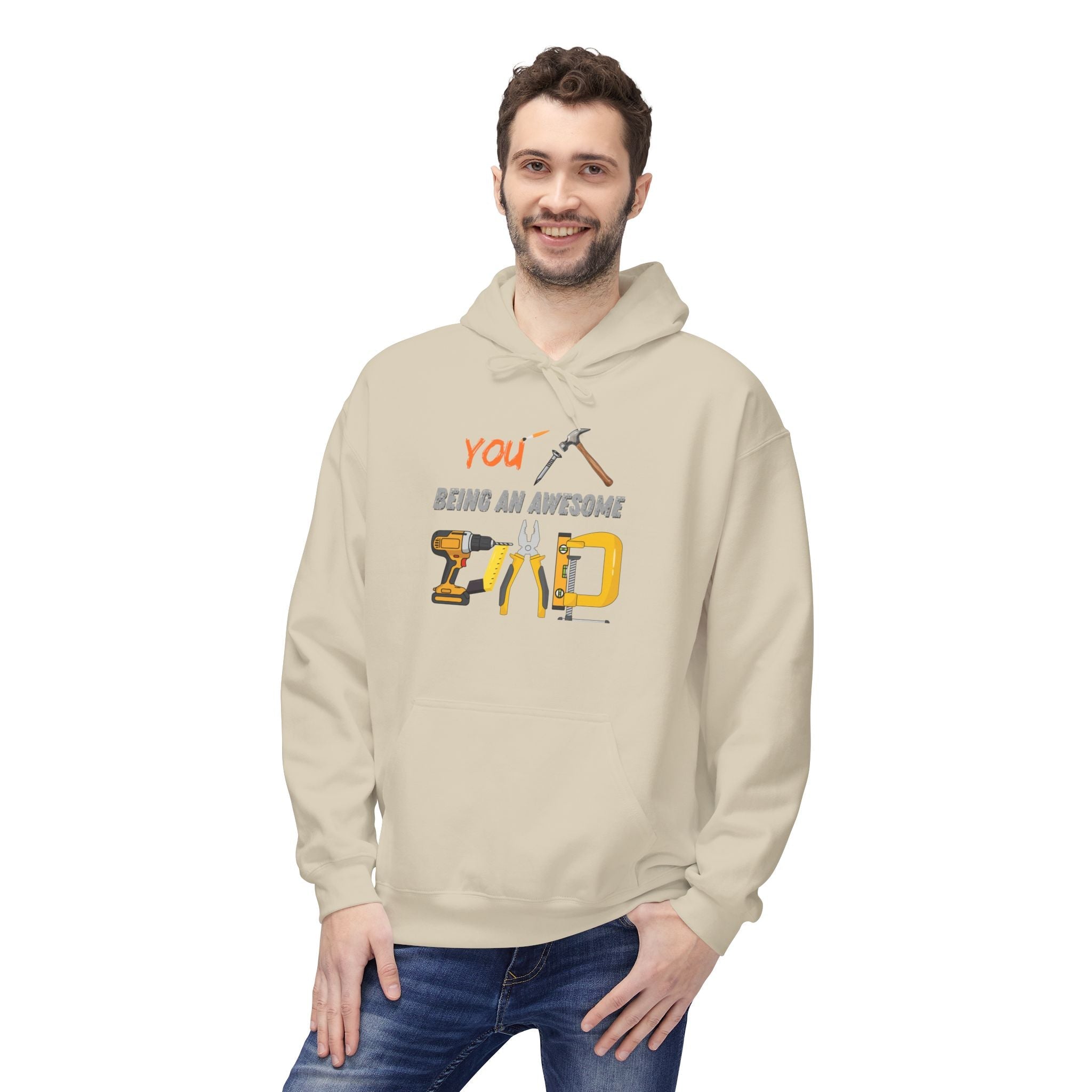 Handyman Dad Hoodie - "You Nailed Being an Awesome Dad" Tool Design
