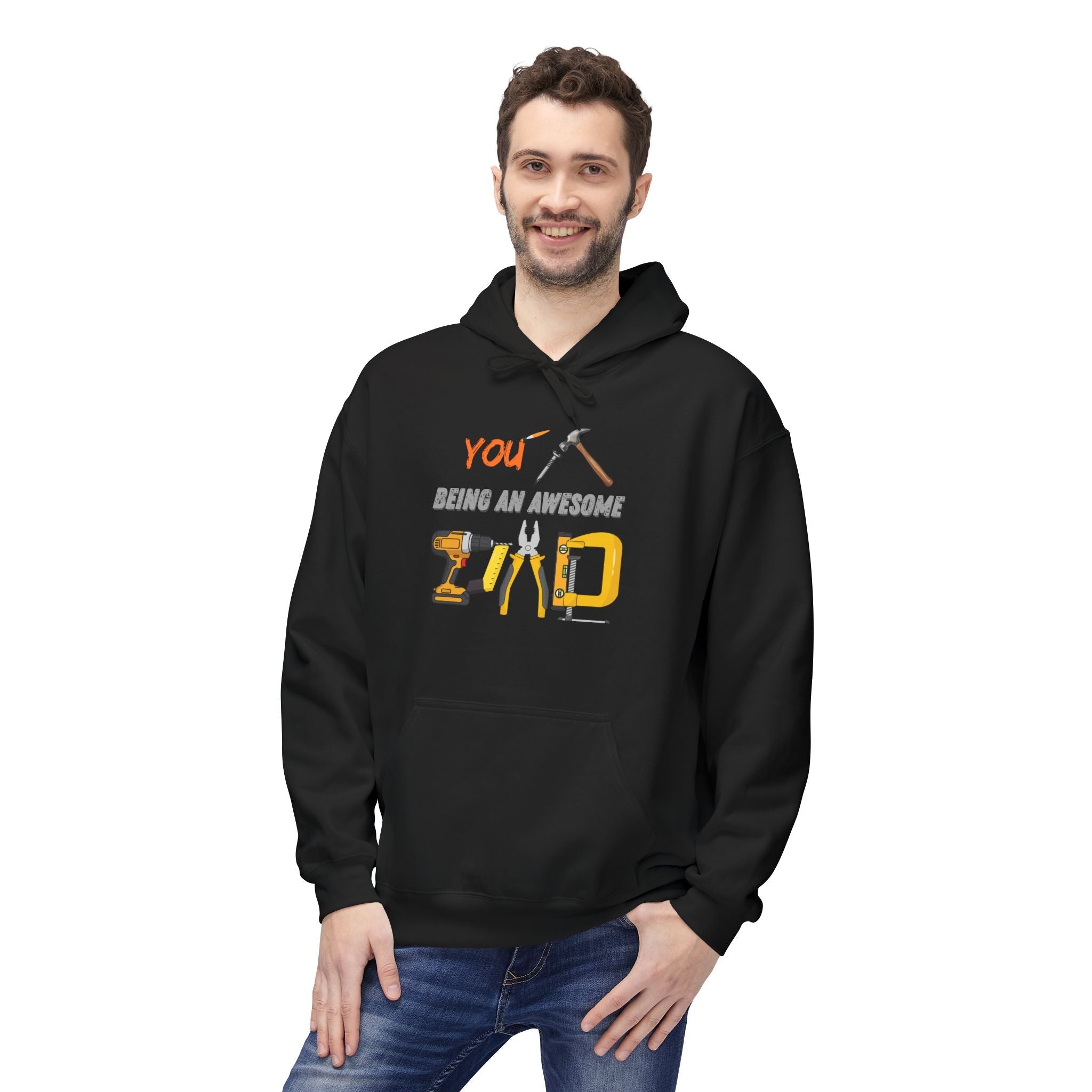 Handyman Dad Hoodie - "You Nailed Being an Awesome Dad" Tool Design