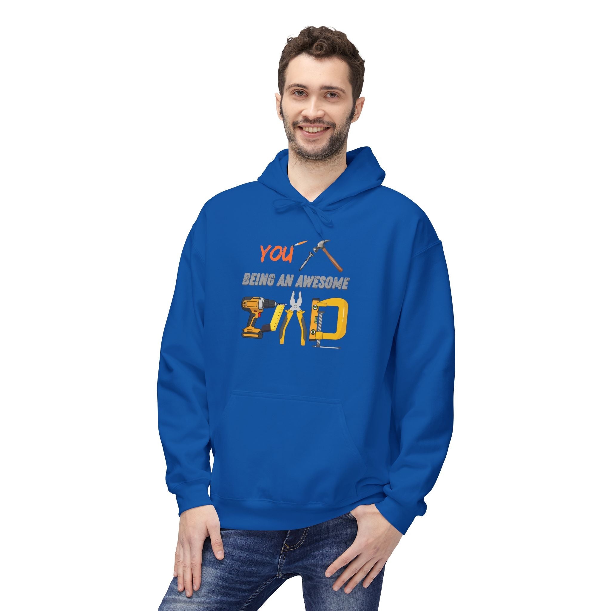 Handyman Dad Hoodie - "You Nailed Being an Awesome Dad" Tool Design