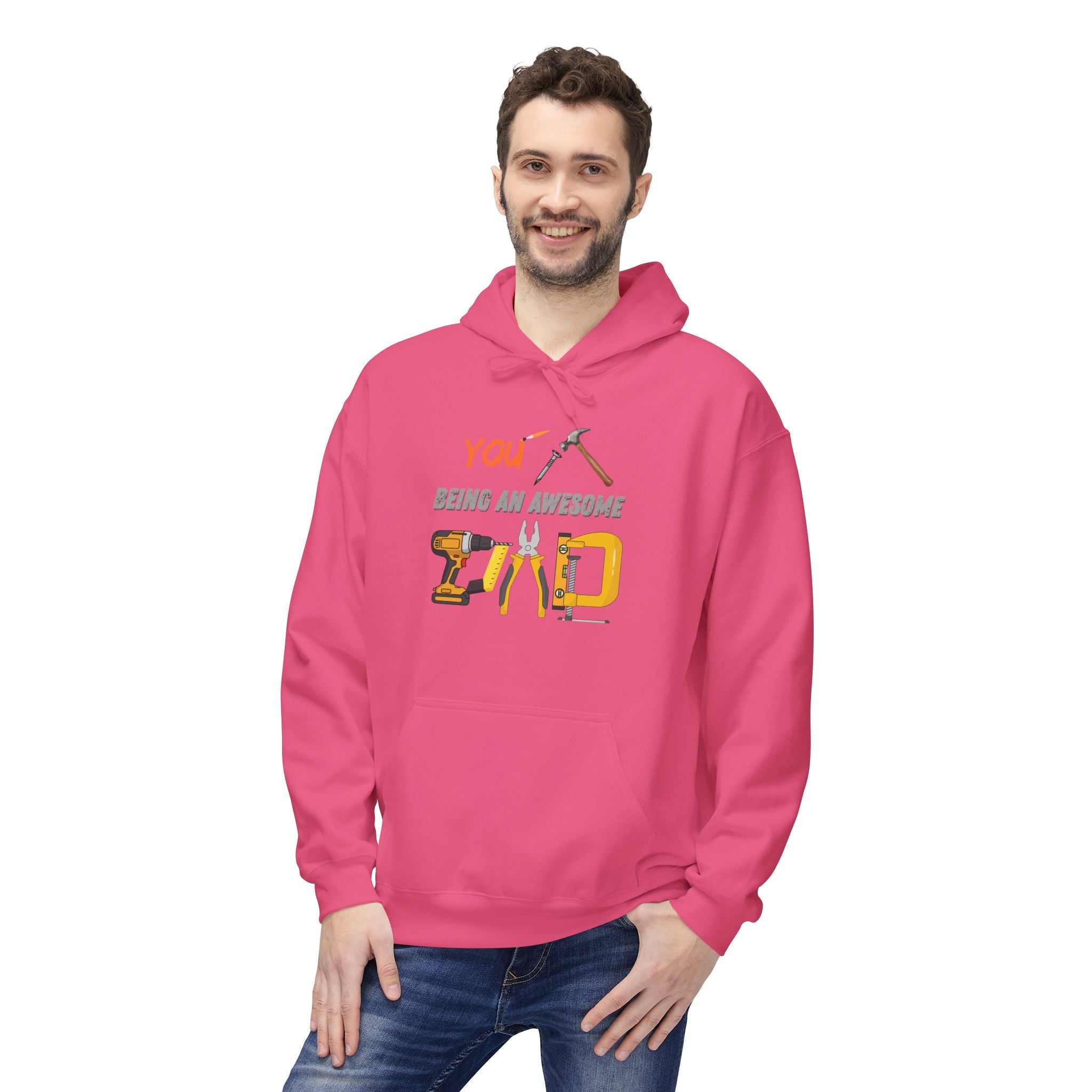 Handyman Dad Hoodie - "You Nailed Being an Awesome Dad" Tool Design