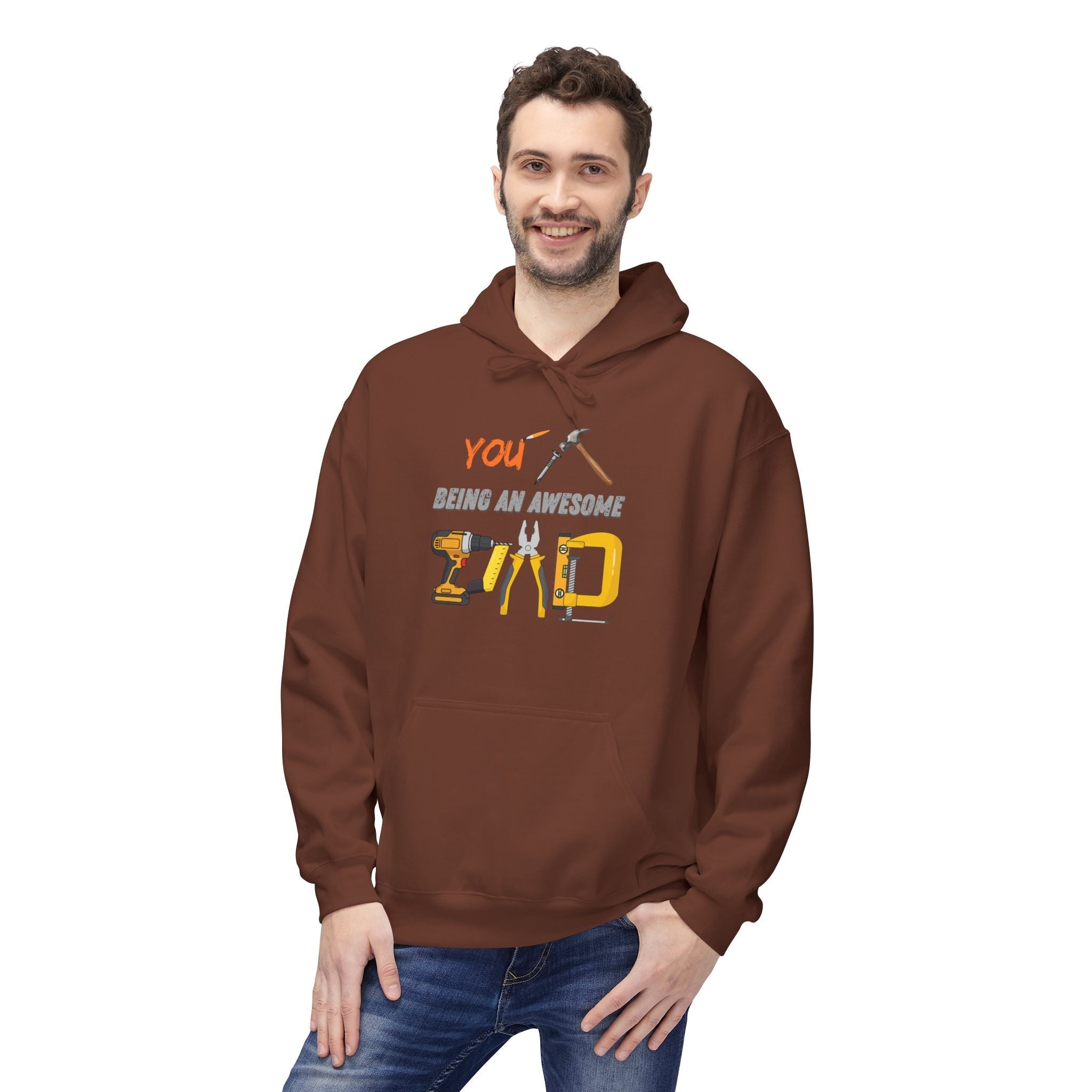 Handyman Dad Hoodie - "You Nailed Being an Awesome Dad" Tool Design