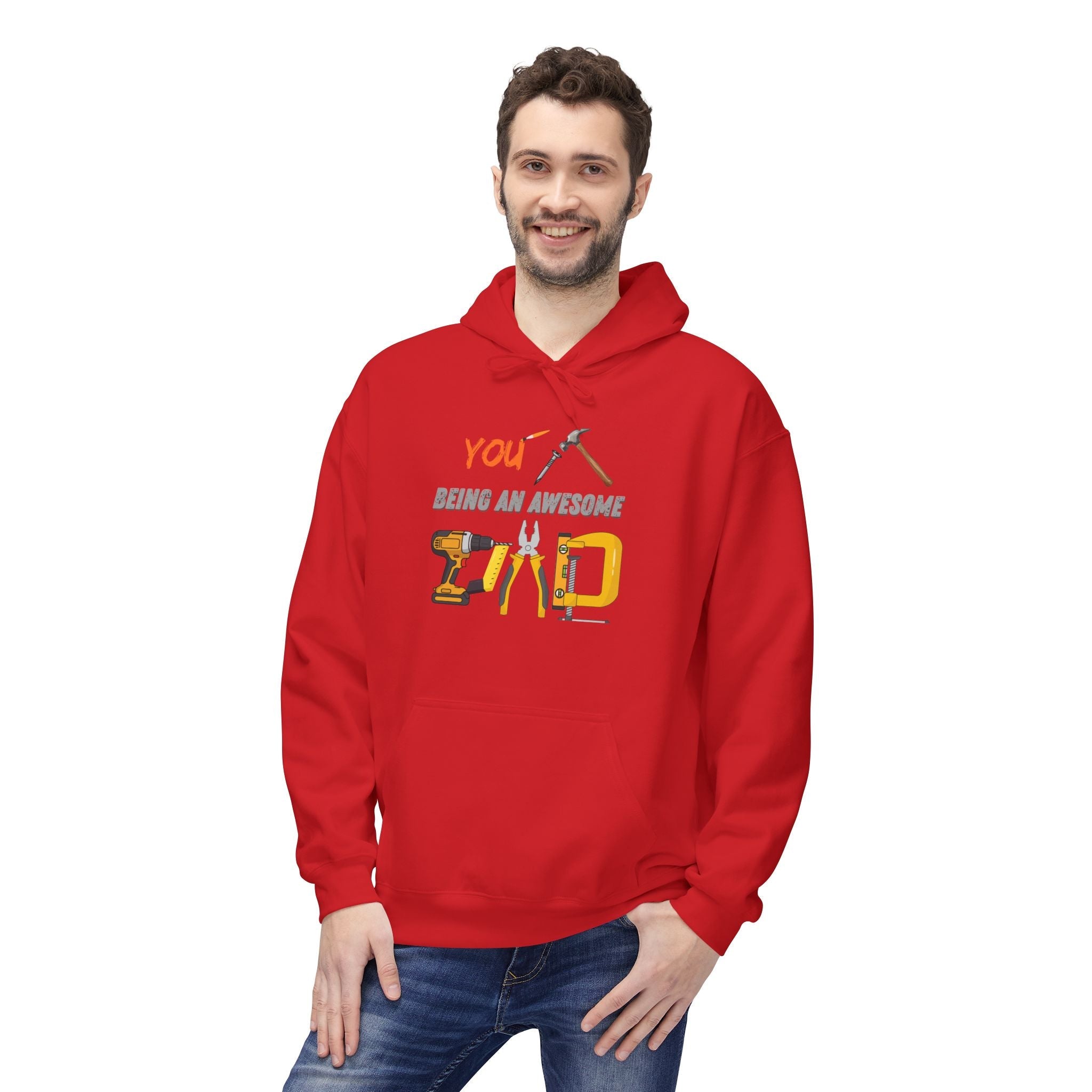 Handyman Dad Hoodie - "You Nailed Being an Awesome Dad" Tool Design