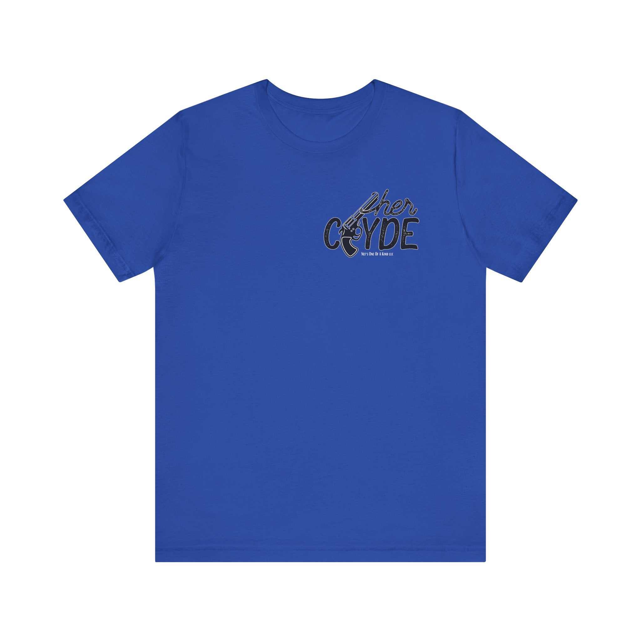 Her Clyde with Bonnie Valentine Casual Soft Unisex Jersey Crew Neck ShT-ShirtBonnie Valentine Casual Soft Unisex Jersey Crew Neck Short Sleeve Tee