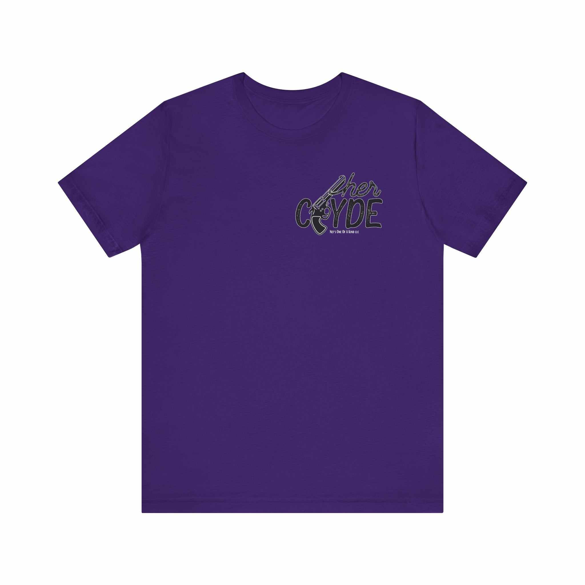 Her Clyde with Bonnie Valentine Casual Soft Unisex Jersey Crew Neck ShT-ShirtBonnie Valentine Casual Soft Unisex Jersey Crew Neck Short Sleeve Tee