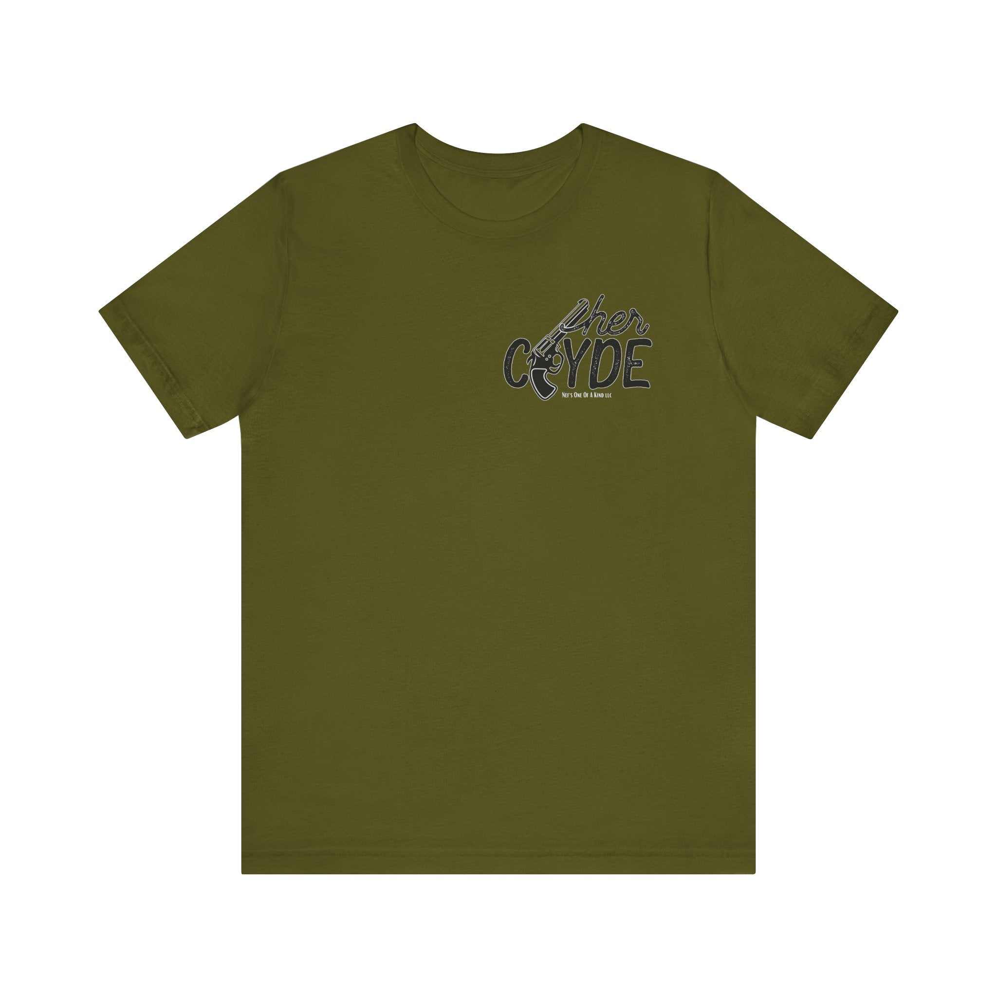 Her Clyde with Bonnie Valentine Casual Soft Unisex Jersey Crew Neck ShT-ShirtBonnie Valentine Casual Soft Unisex Jersey Crew Neck Short Sleeve Tee