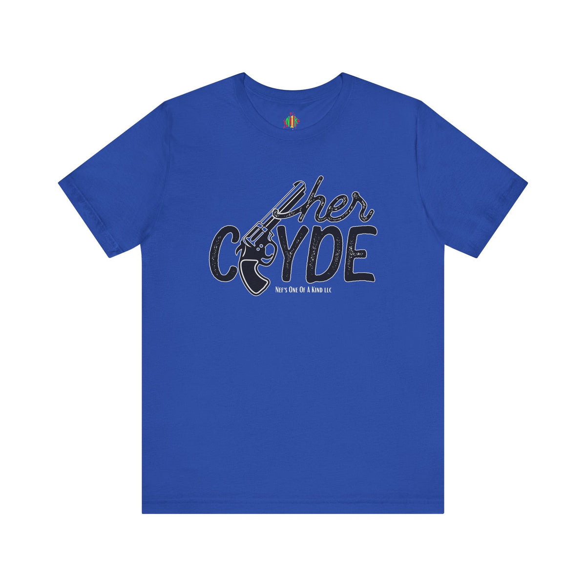 Her Clyde with Bonnie Valentine Couple's Casual Soft Unisex Jersey Crew Neck Short Sleeve Tee