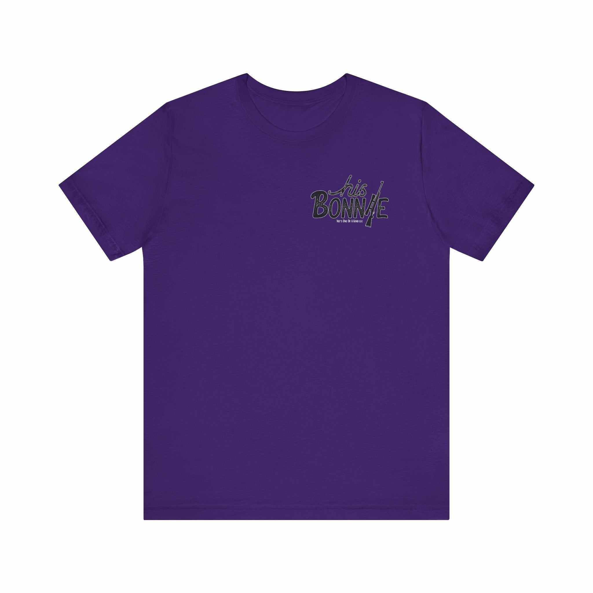 His Bonnie to Her Clyde Valentine Casual Soft Unisex Jersey Crew Neck T-ShirtClyde Valentine Casual Soft Unisex Jersey Crew Neck Short Sleeve Tee Express Delivery