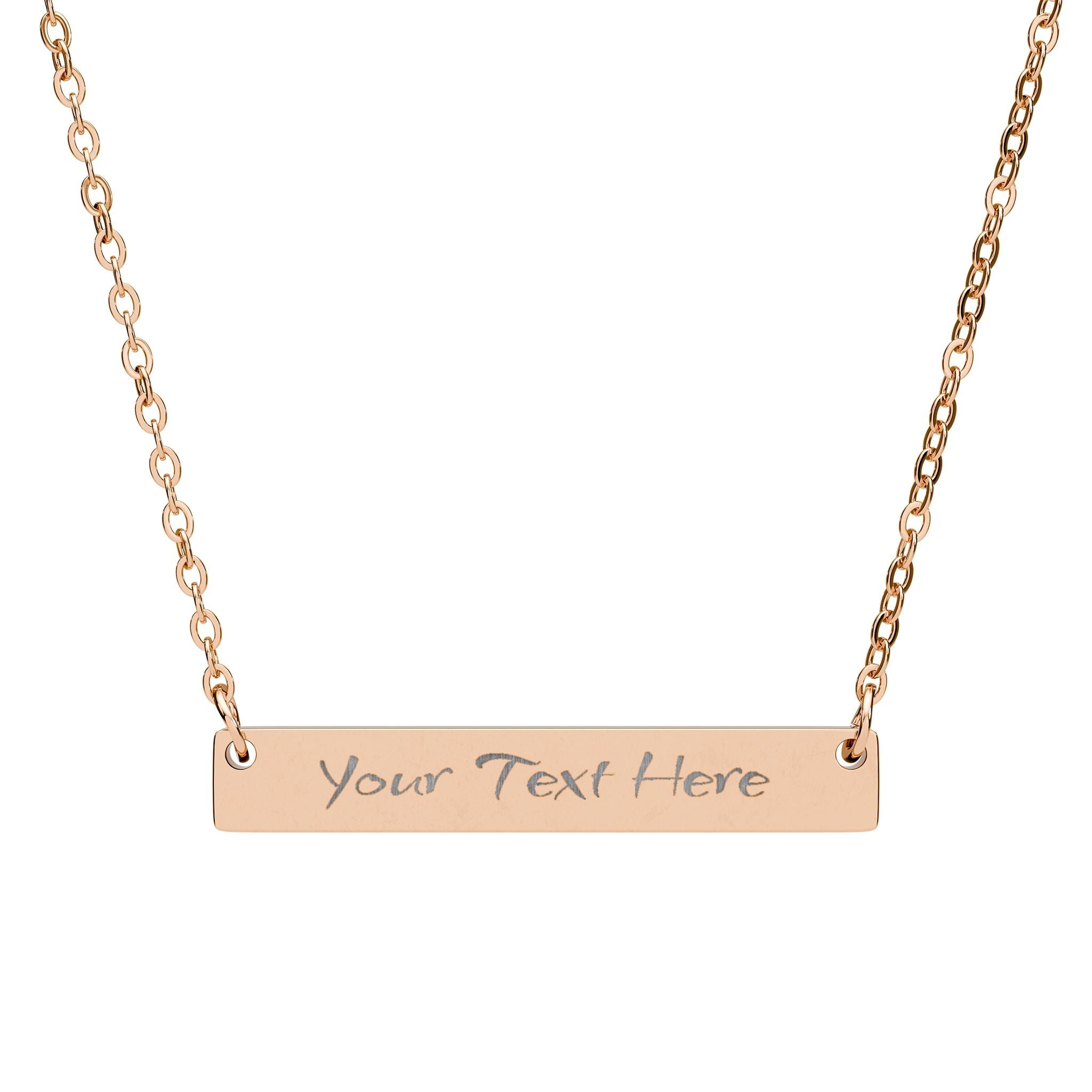 Horizontal Bar Necklace (Engraving)