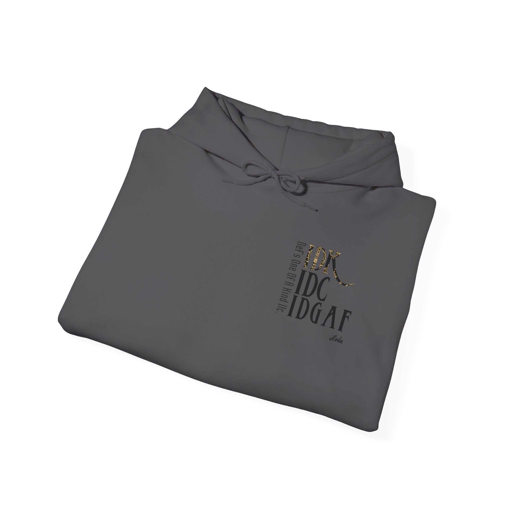 IDC Logo Hoodie unisex heavy blend cotton-polyester sweatshirt with kangaroo pocket and drawstring hood