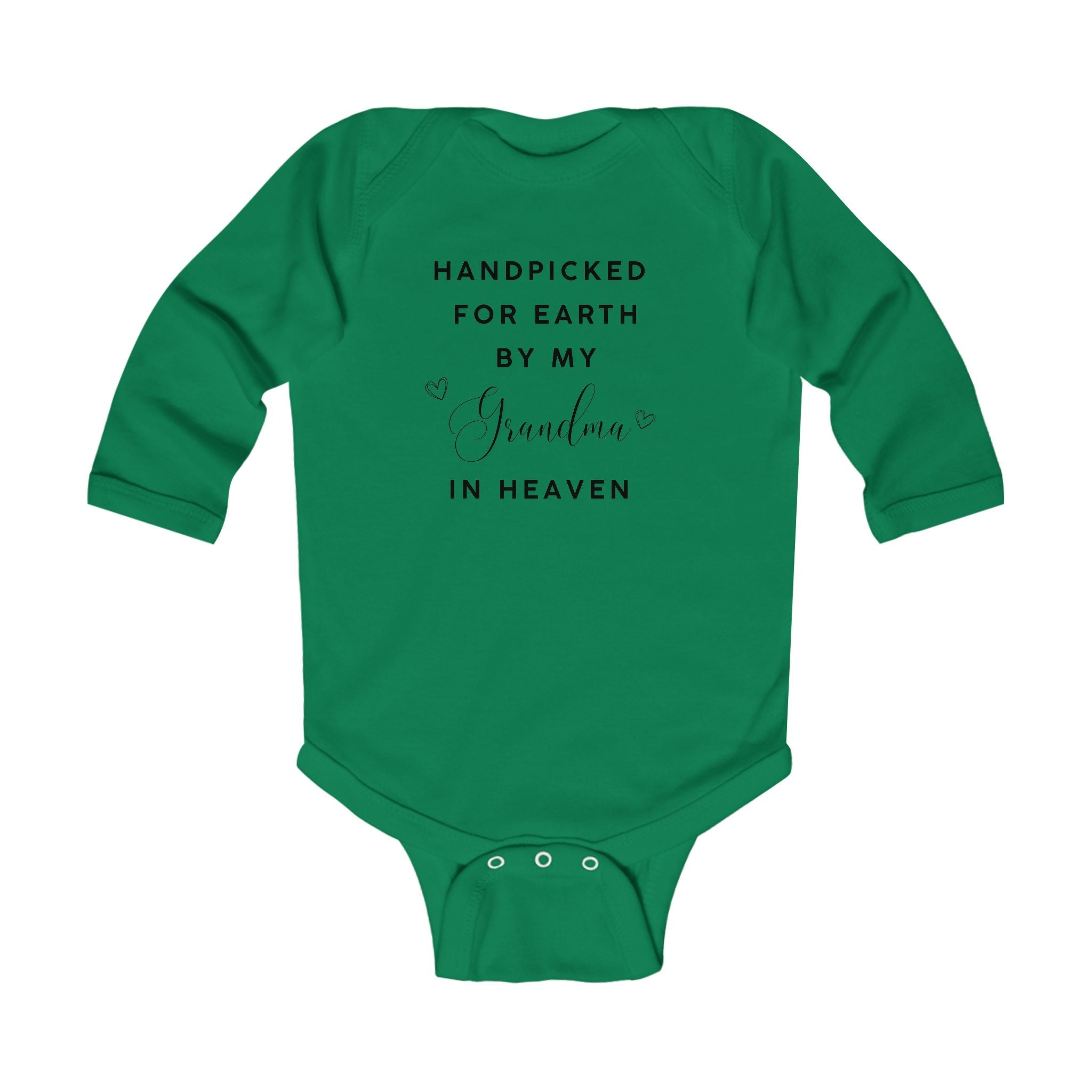 Infant Bodysuit "Handpicked for Earth by My Grandma in Heaven" – Memorial Baby Onesie