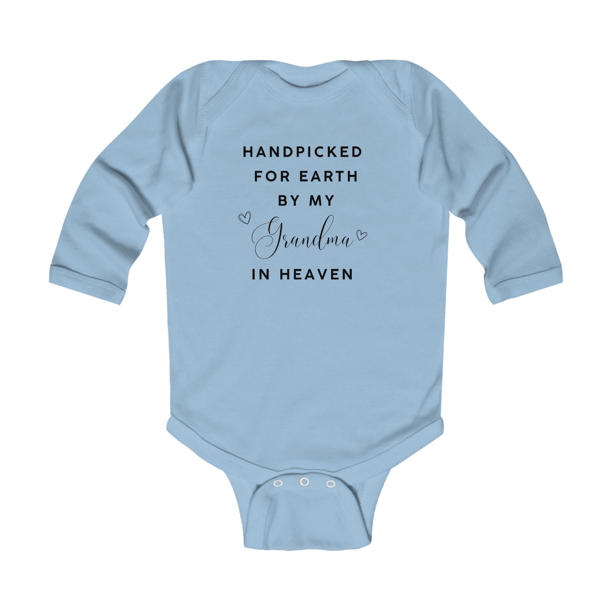 Infant Bodysuit "Handpicked for Earth by My Grandma in Heaven" – Memorial Baby Onesie