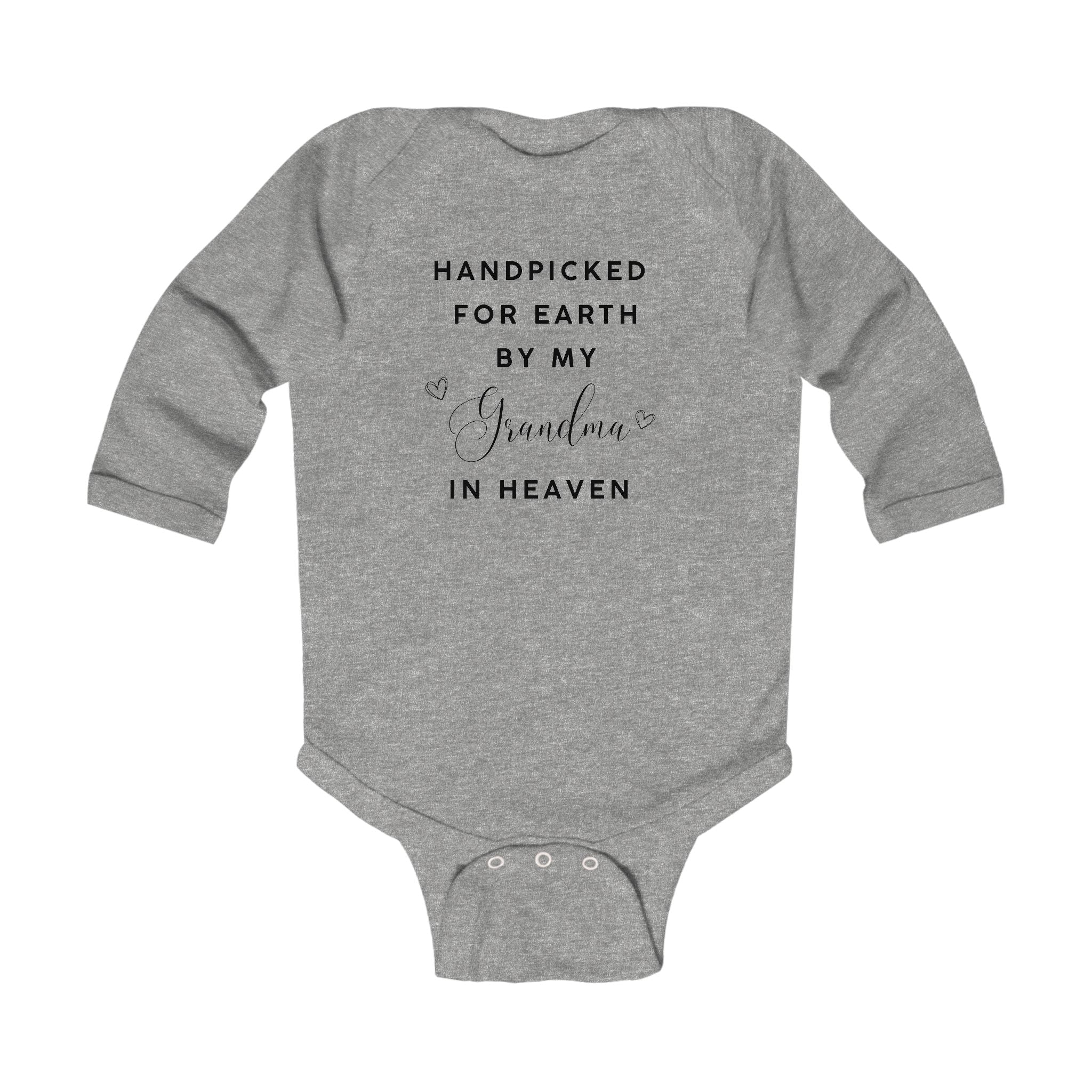 Infant Bodysuit "Handpicked for Earth by My Grandma in Heaven" – Memorial Baby Onesie