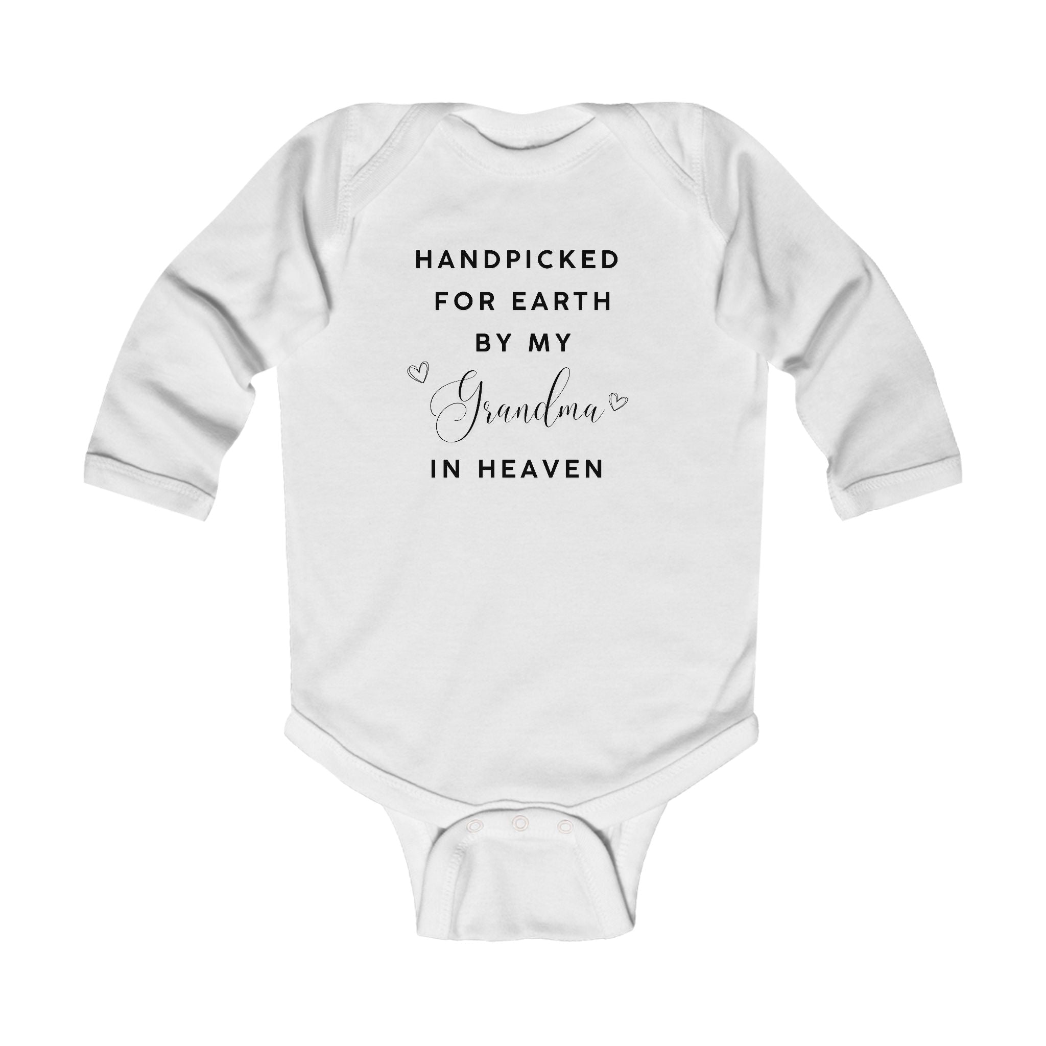 Infant Bodysuit "Handpicked for Earth by My Grandma in Heaven" – Memorial Baby Onesie
