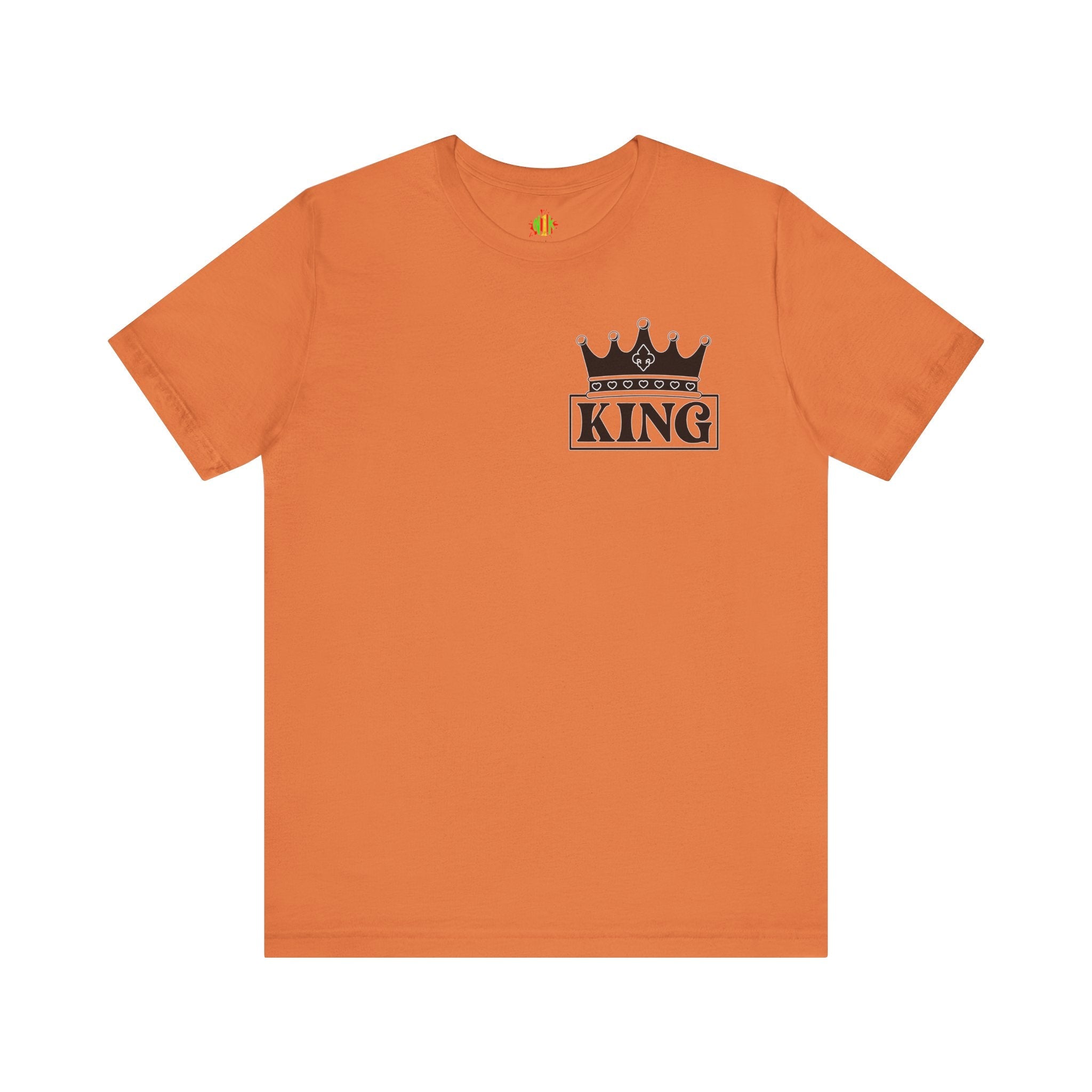 King with his Queen Valentine Couple's Casual Soft Unisex Jersey Crew Neck Short Sleeve Tee