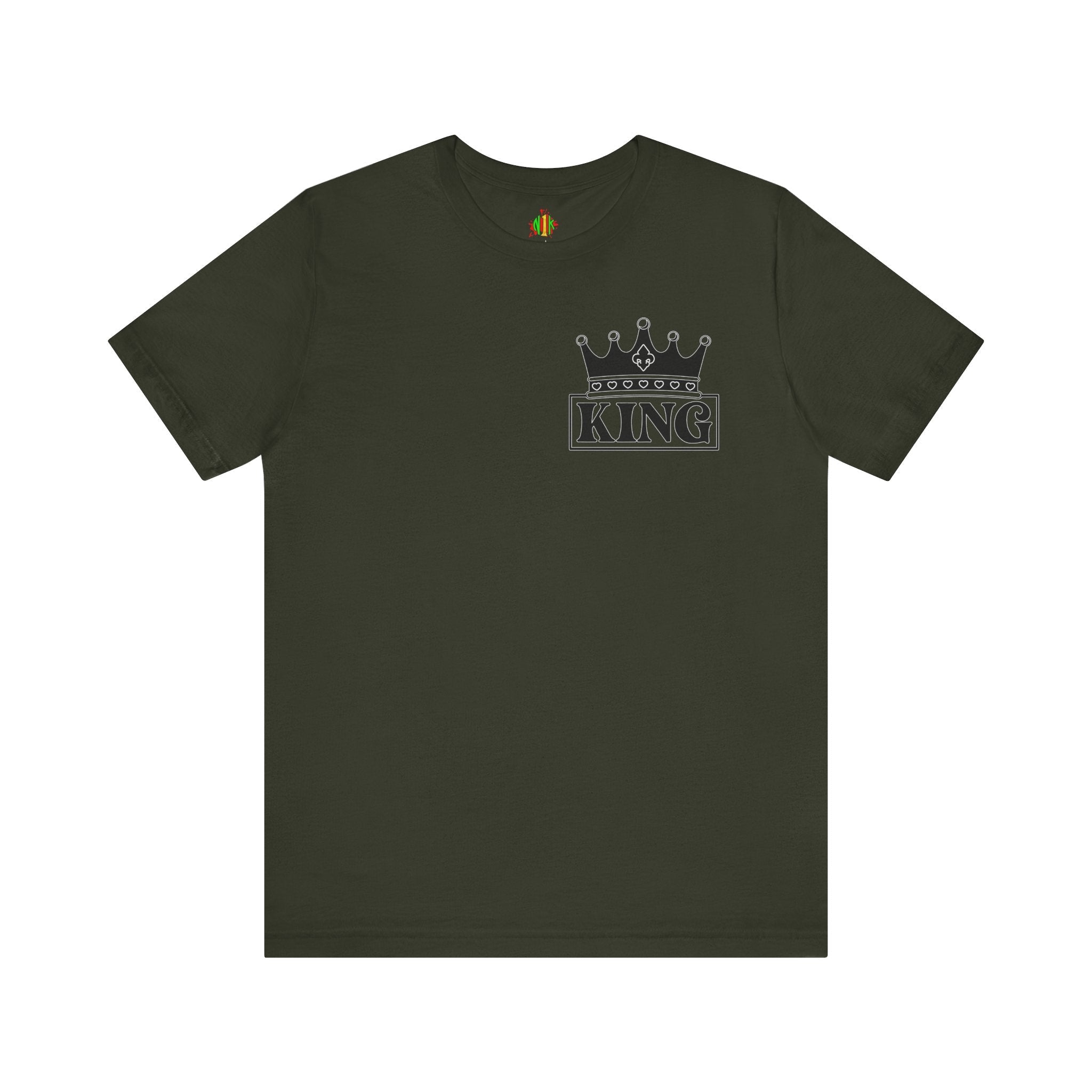 King with his Queen Valentine Couple's Casual Soft Unisex Jersey Crew Neck Short Sleeve Tee