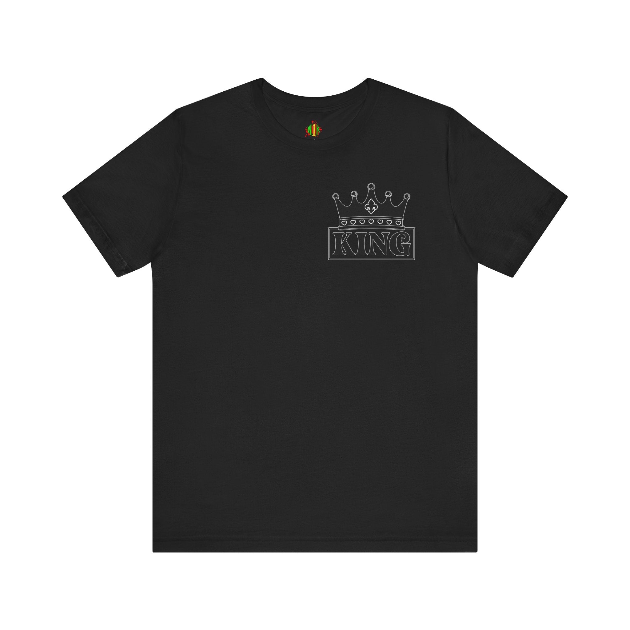 King with his Queen Valentine Couple's Casual Soft Unisex Jersey Crew Neck Short Sleeve Tee
