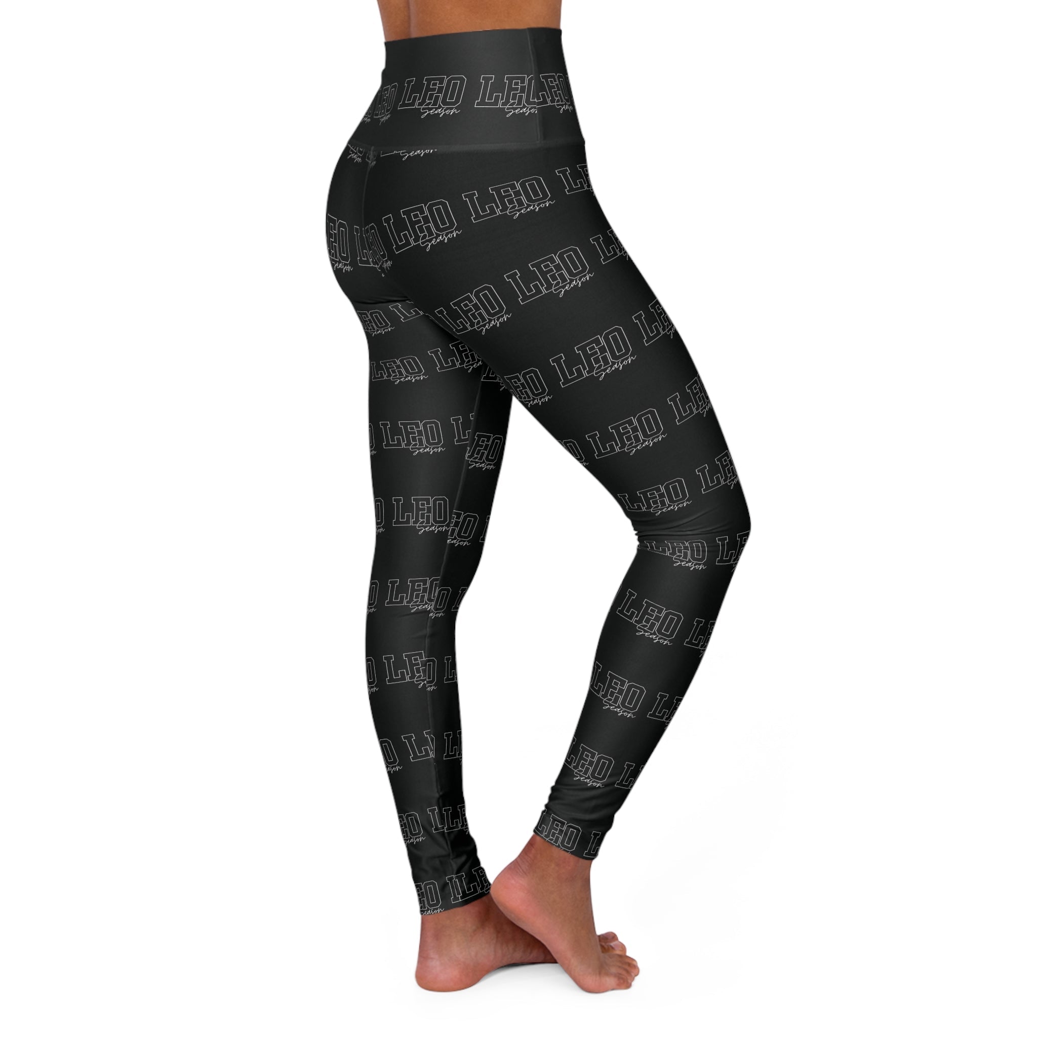 Leo Season Stylish High Waisted Yoga Leggings, Perfect Fitness BottomsAll Over PrintsLeo Season