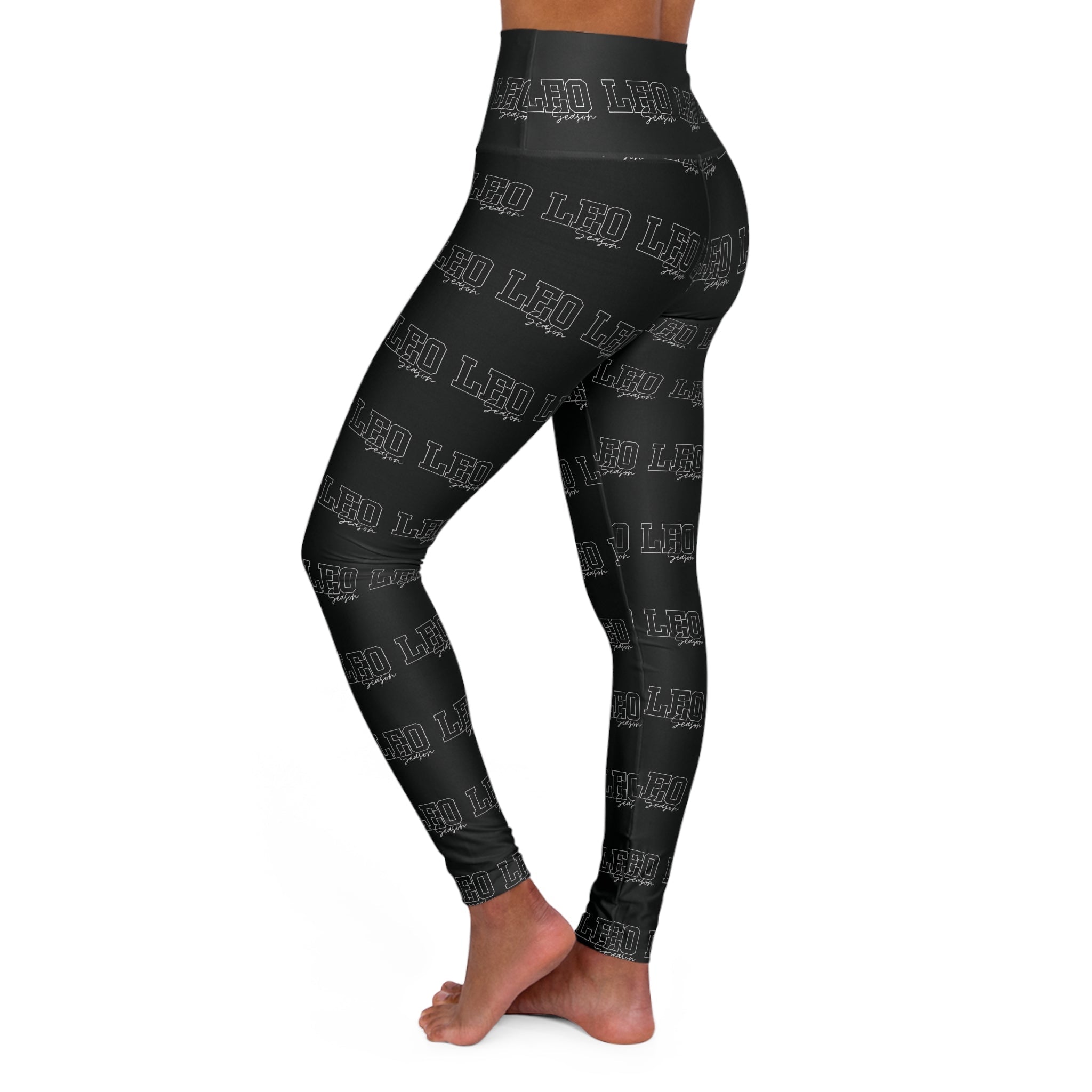 Leo Season Stylish High Waisted Yoga Leggings, Perfect Fitness BottomsAll Over PrintsLeo Season