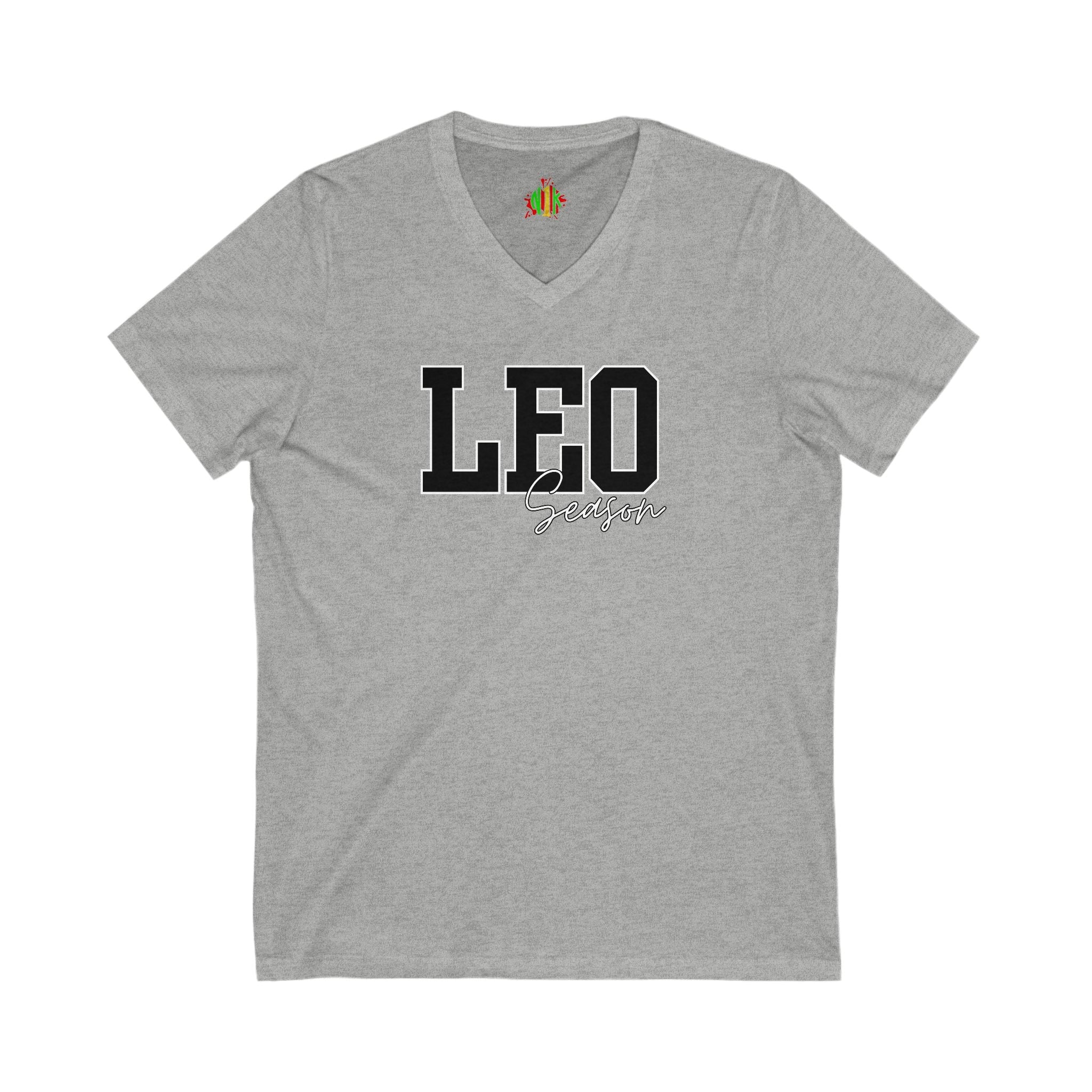 Leo Season Zodiac Unisex V-Neck Tee - Perfect for Astrology Lovers, BiV-neckLeo Season Zodiac