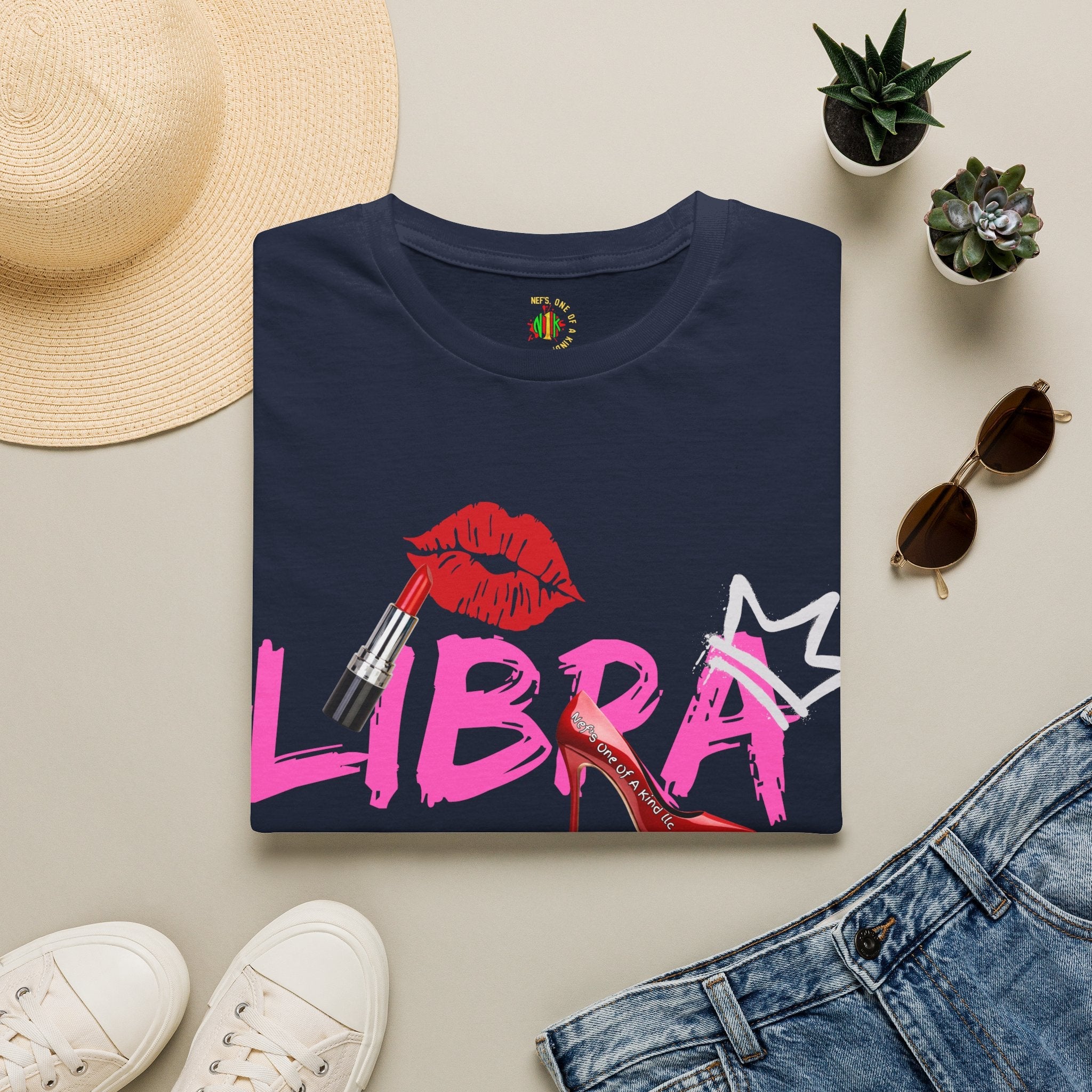 Libra Lipstick Tee — Zodiac Libra Graphic T-Shirt