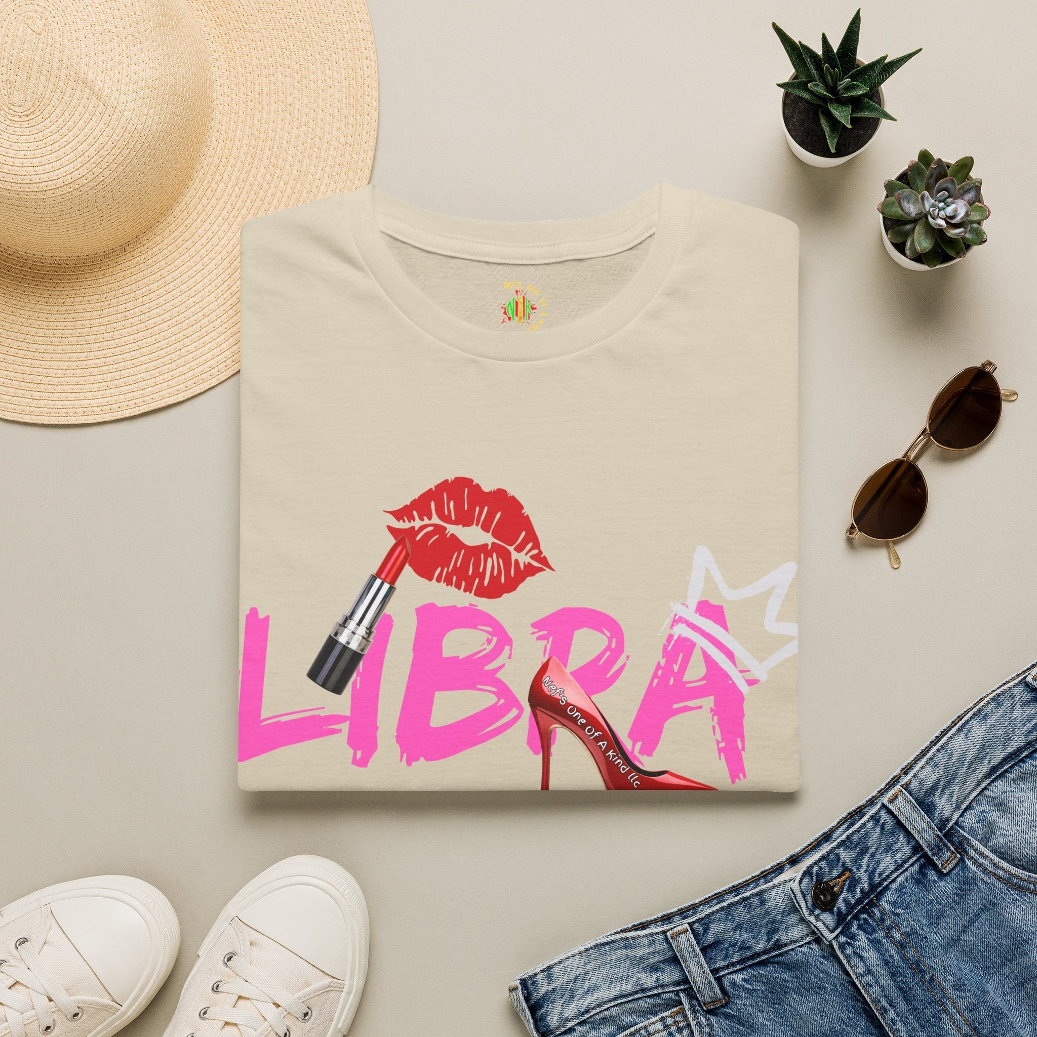 Libra Lipstick Tee — Zodiac Libra Graphic T-Shirt