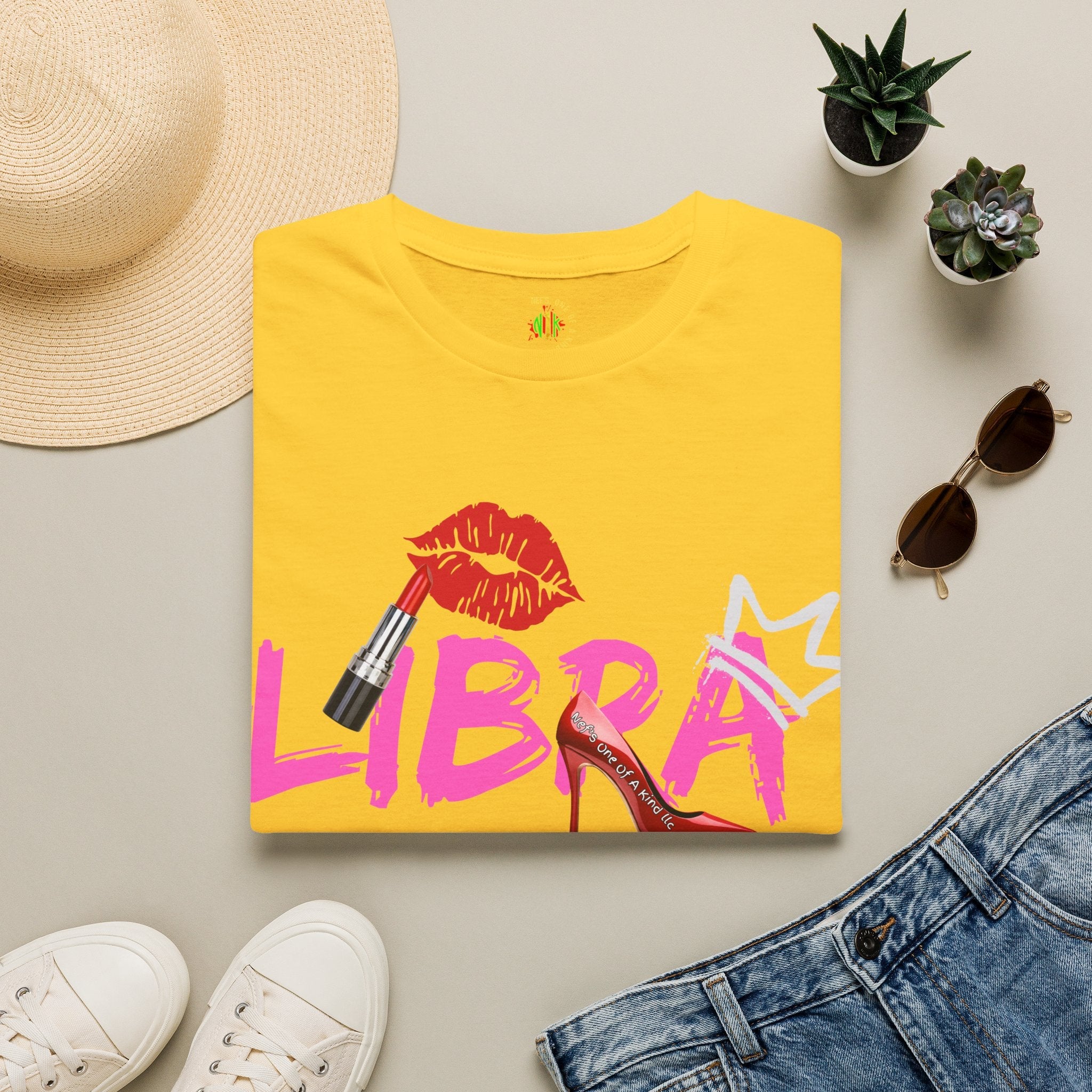Libra Lipstick Tee — Zodiac Libra Graphic T-Shirt