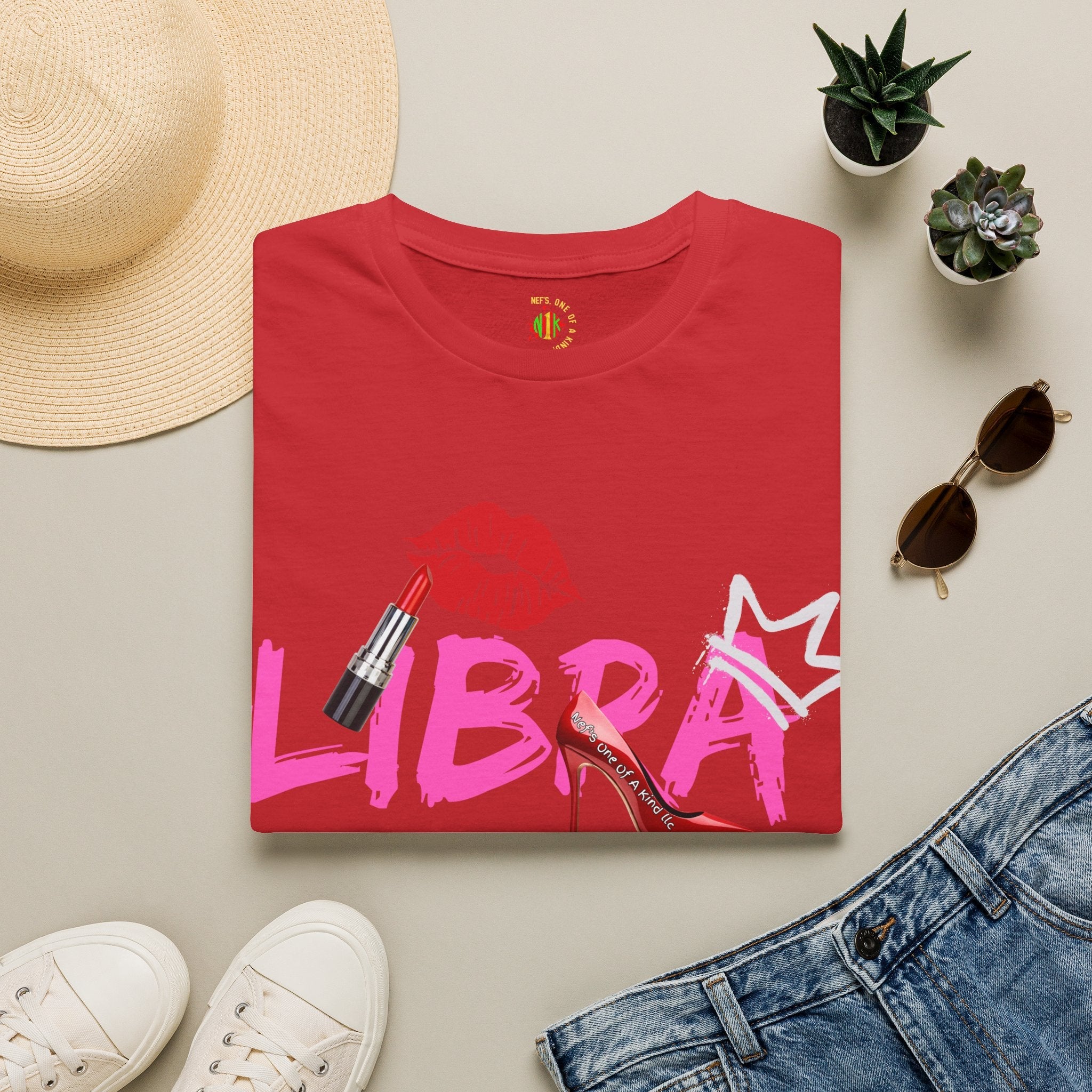 Libra Lipstick Tee — Zodiac Libra Graphic T-Shirt