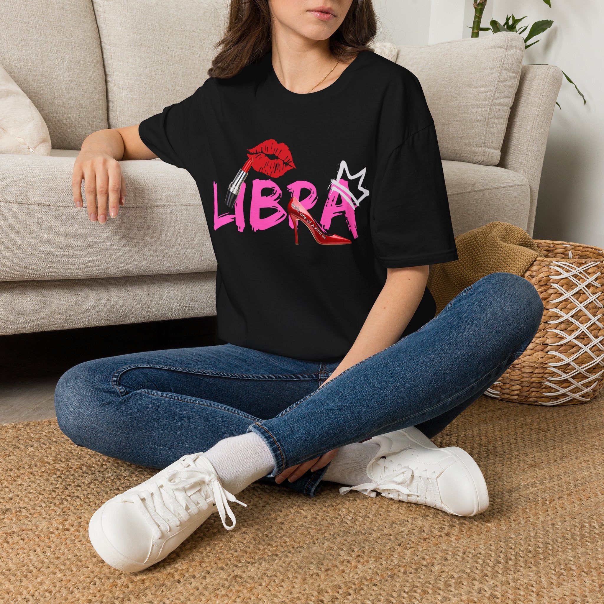 Libra Lipstick Tee — Zodiac Libra Graphic T-Shirt