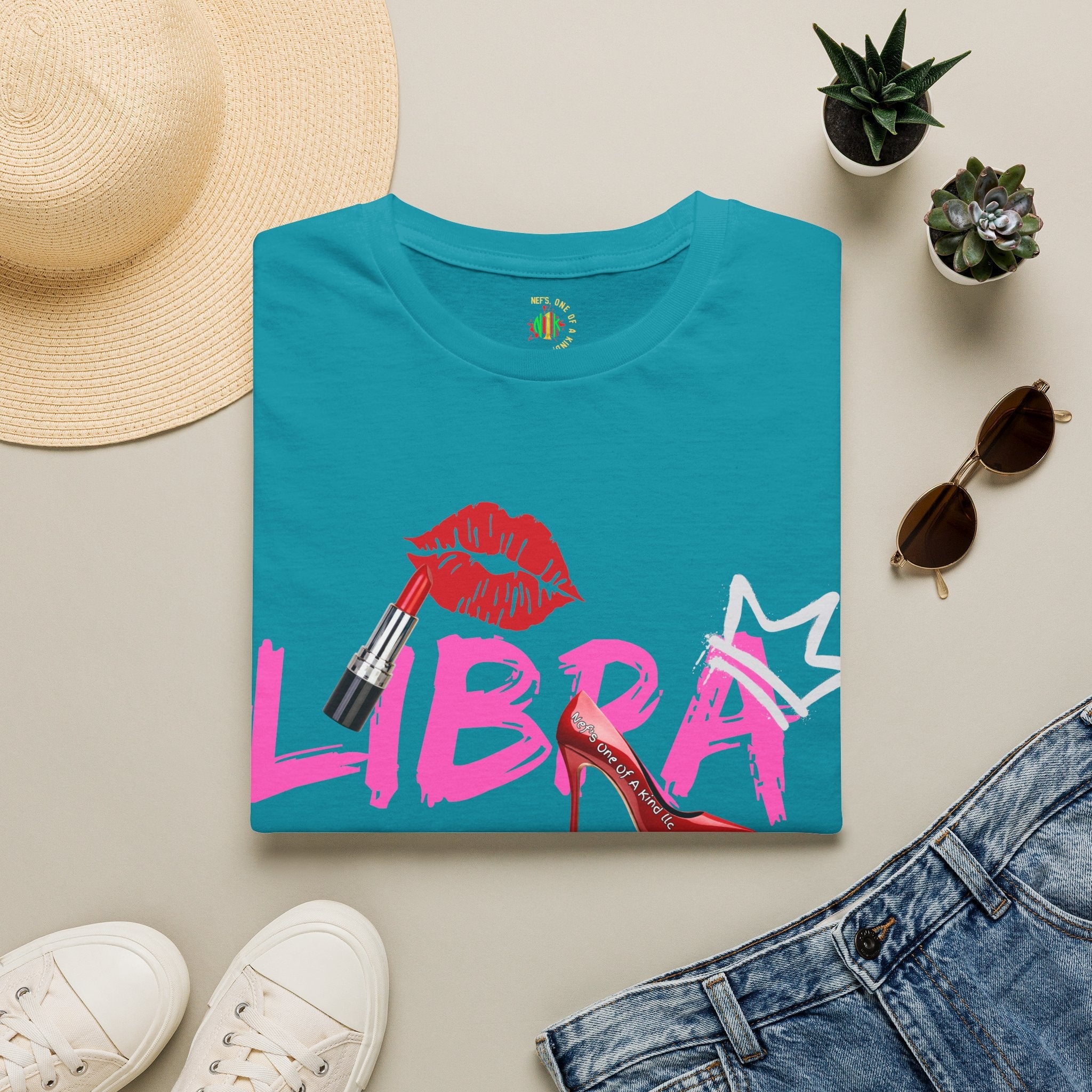 Libra Lipstick Tee — Zodiac Libra Graphic T-Shirt