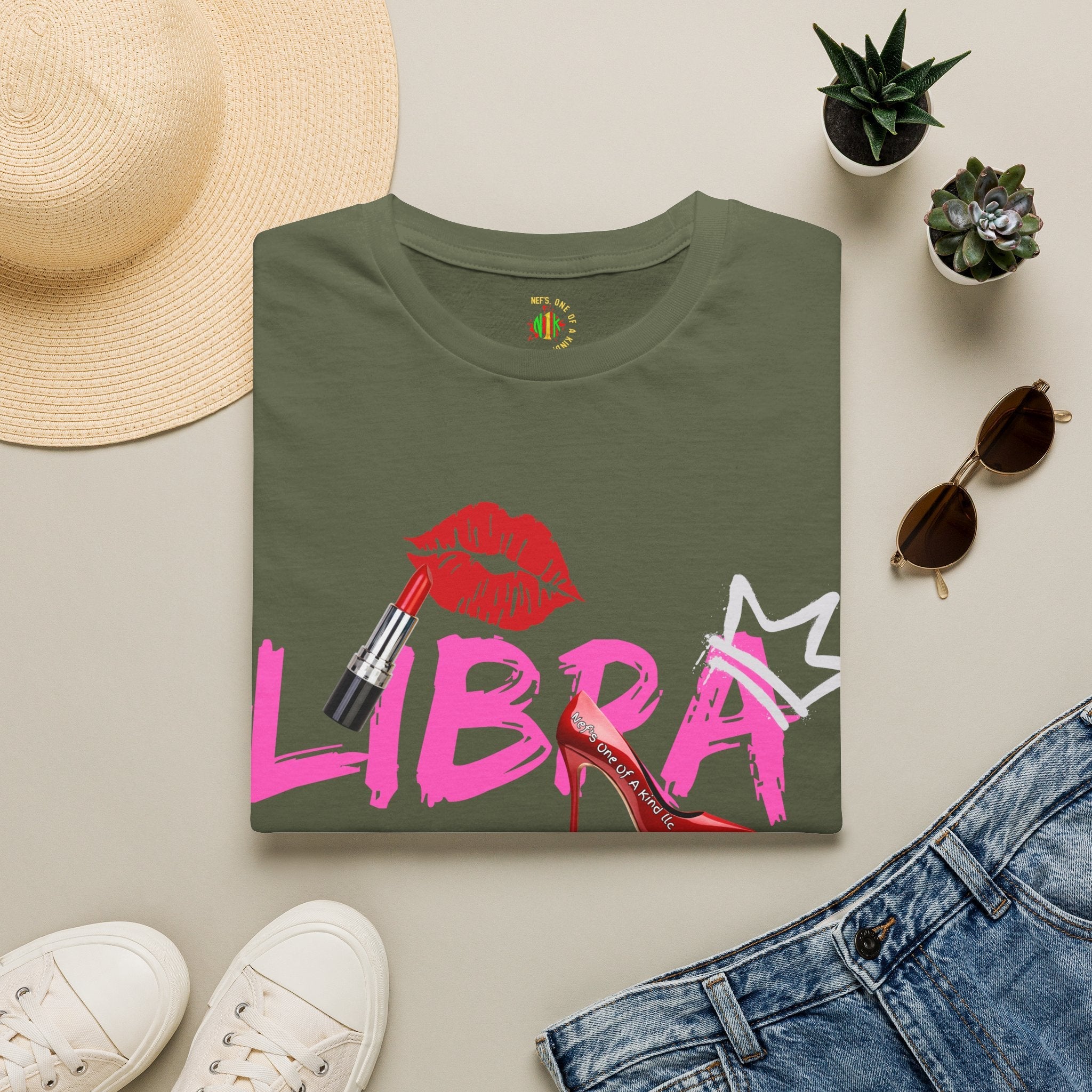 Libra Lipstick Tee — Zodiac Libra Graphic T-Shirt
