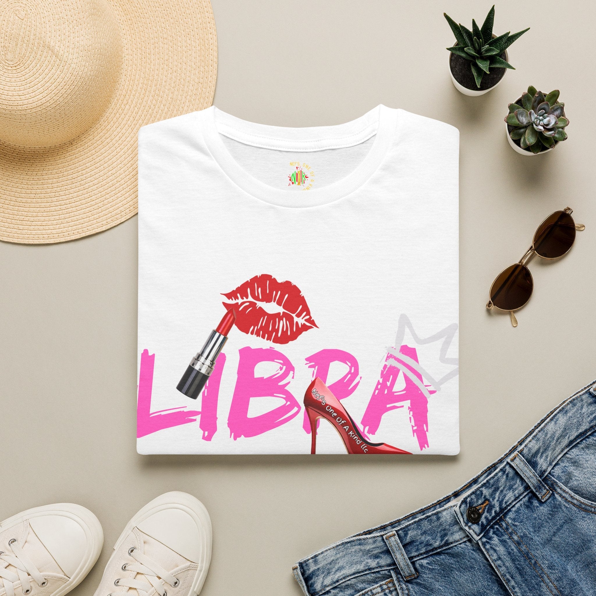 Libra Lipstick Tee — Zodiac Libra Graphic T-Shirt