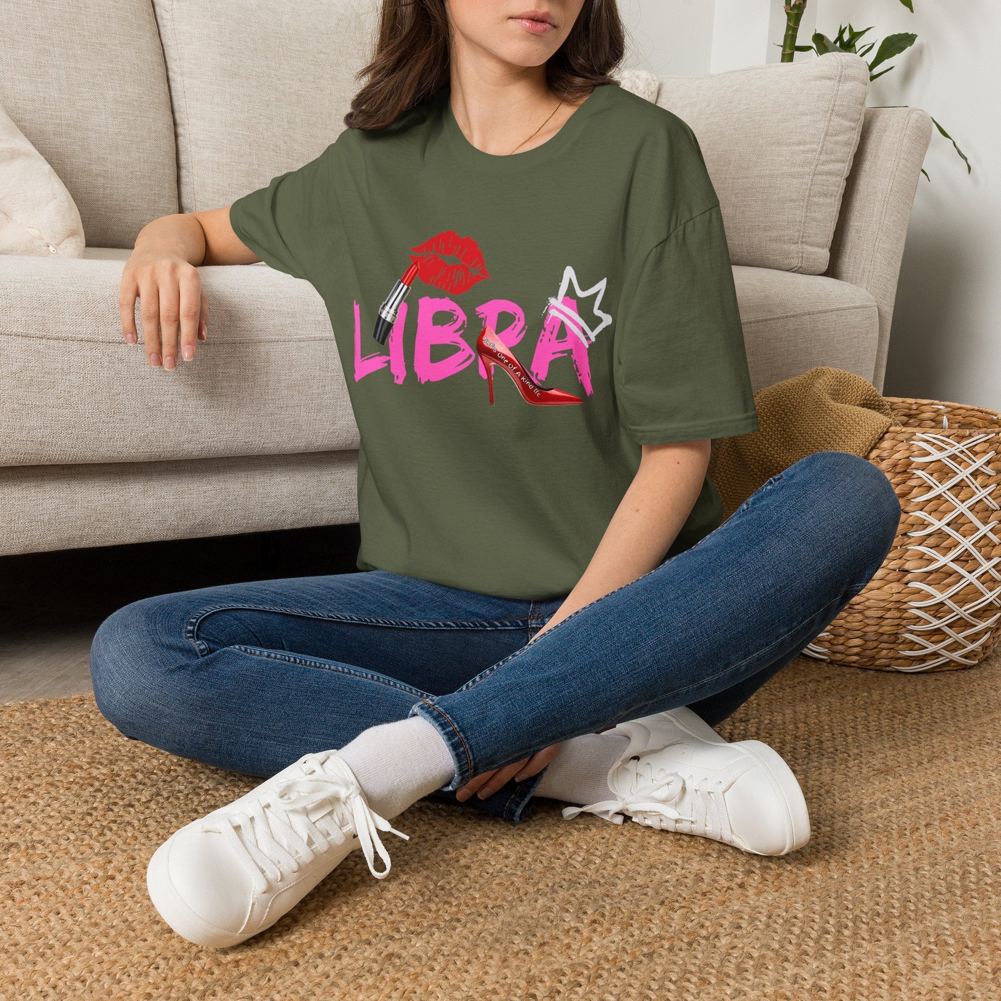 Libra Lipstick Tee — Zodiac Libra Graphic T-Shirt