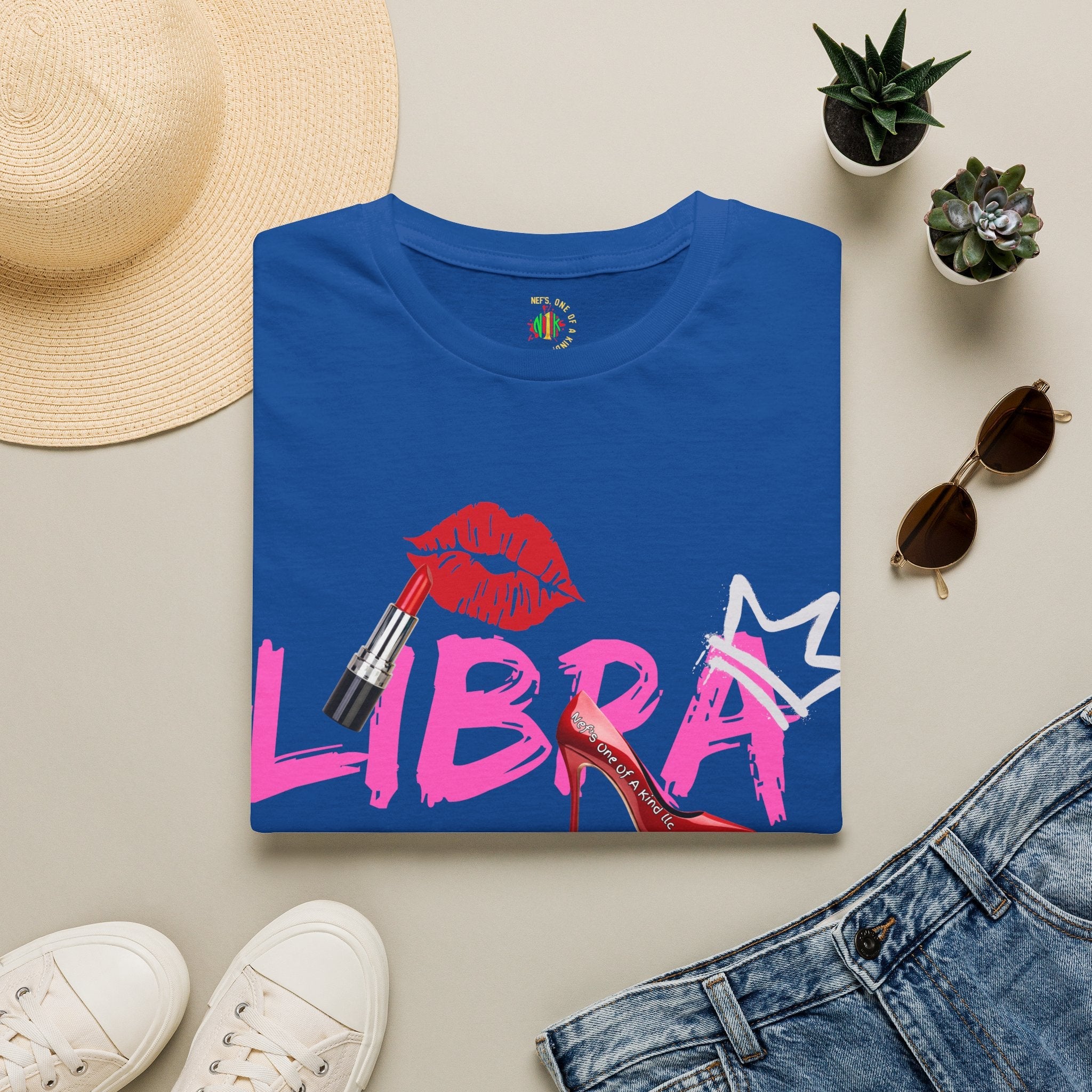 Libra Lipstick Tee — Zodiac Libra Graphic T-Shirt