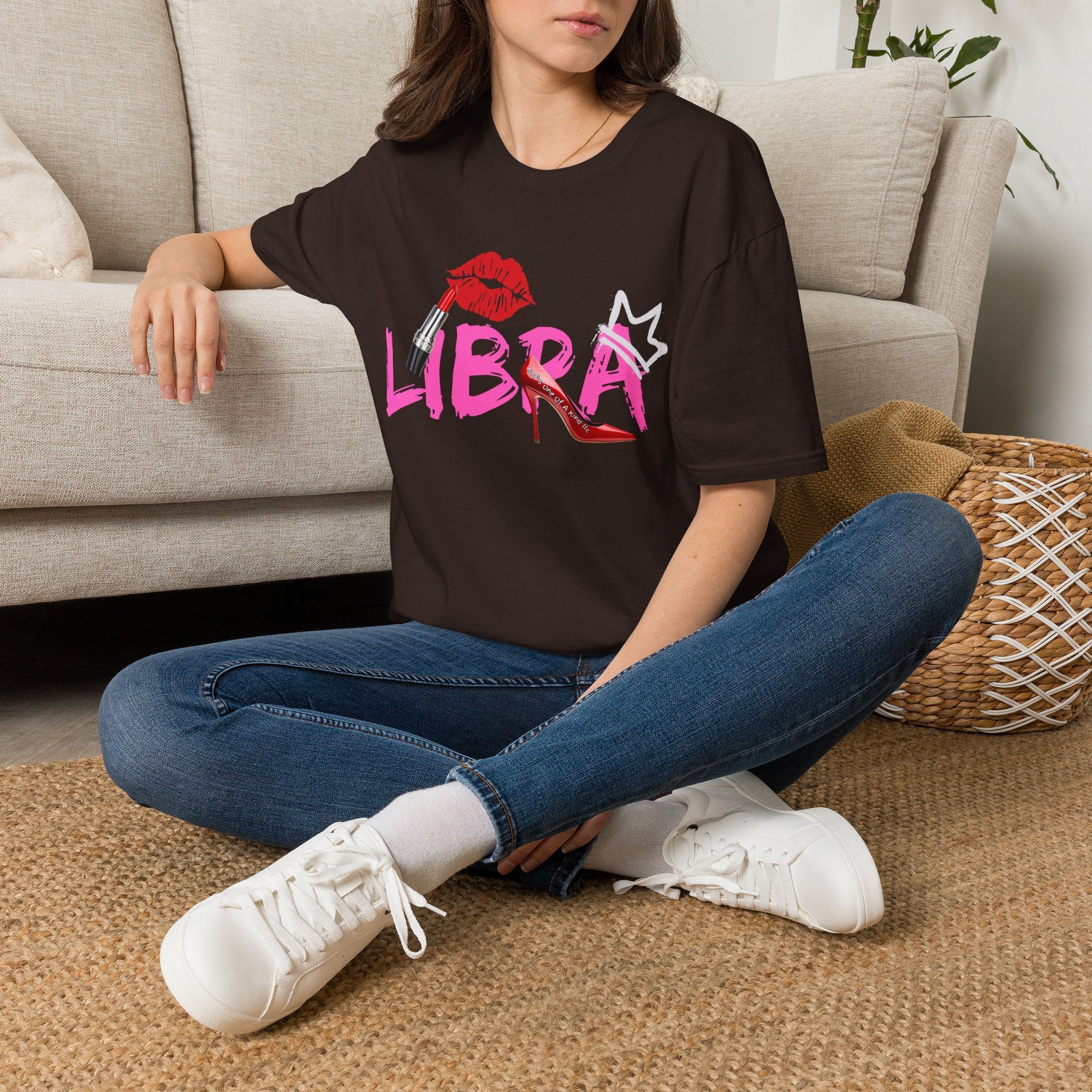 Libra Lipstick Tee — Zodiac Libra Graphic T-Shirt