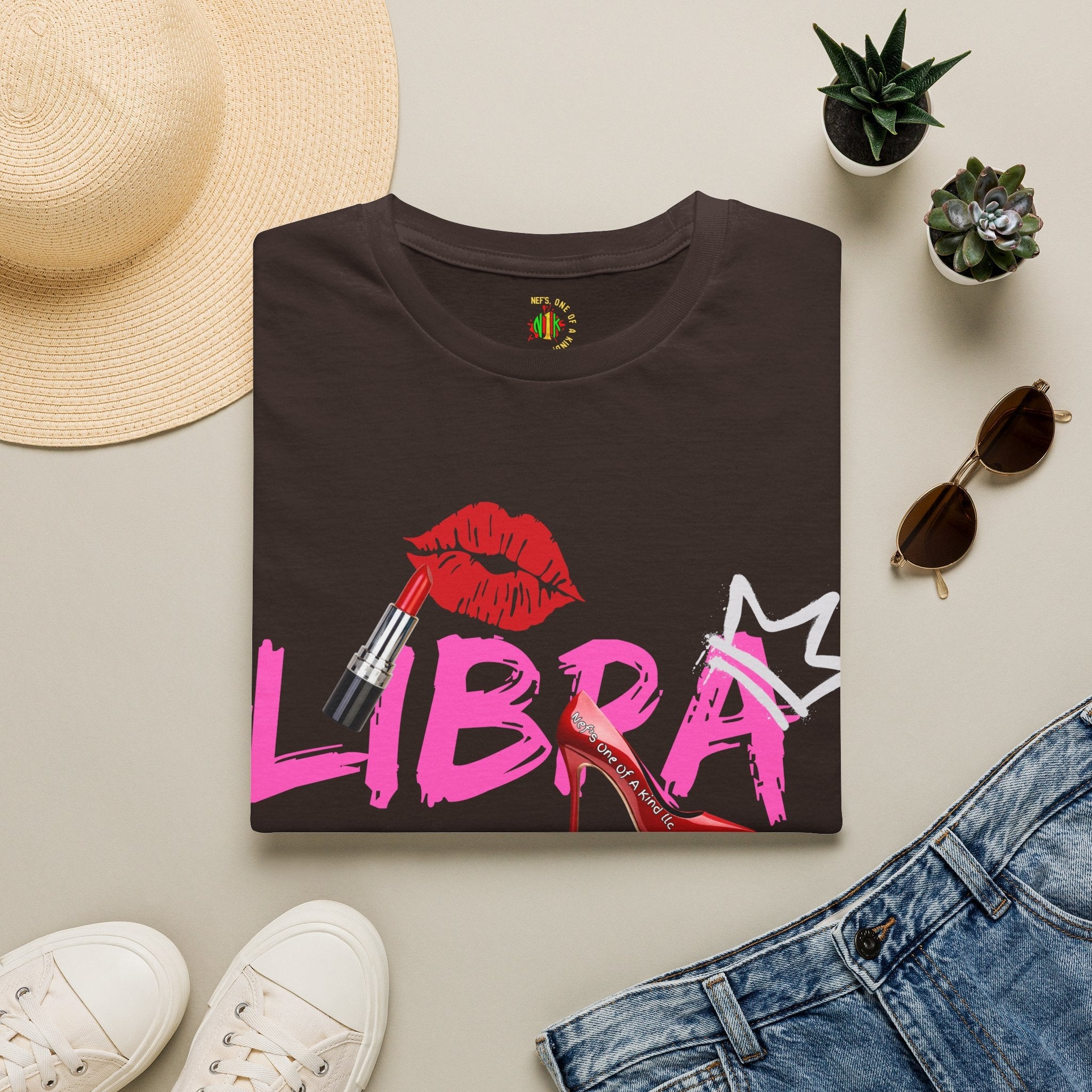 Libra Lipstick Tee — Zodiac Libra Graphic T-Shirt