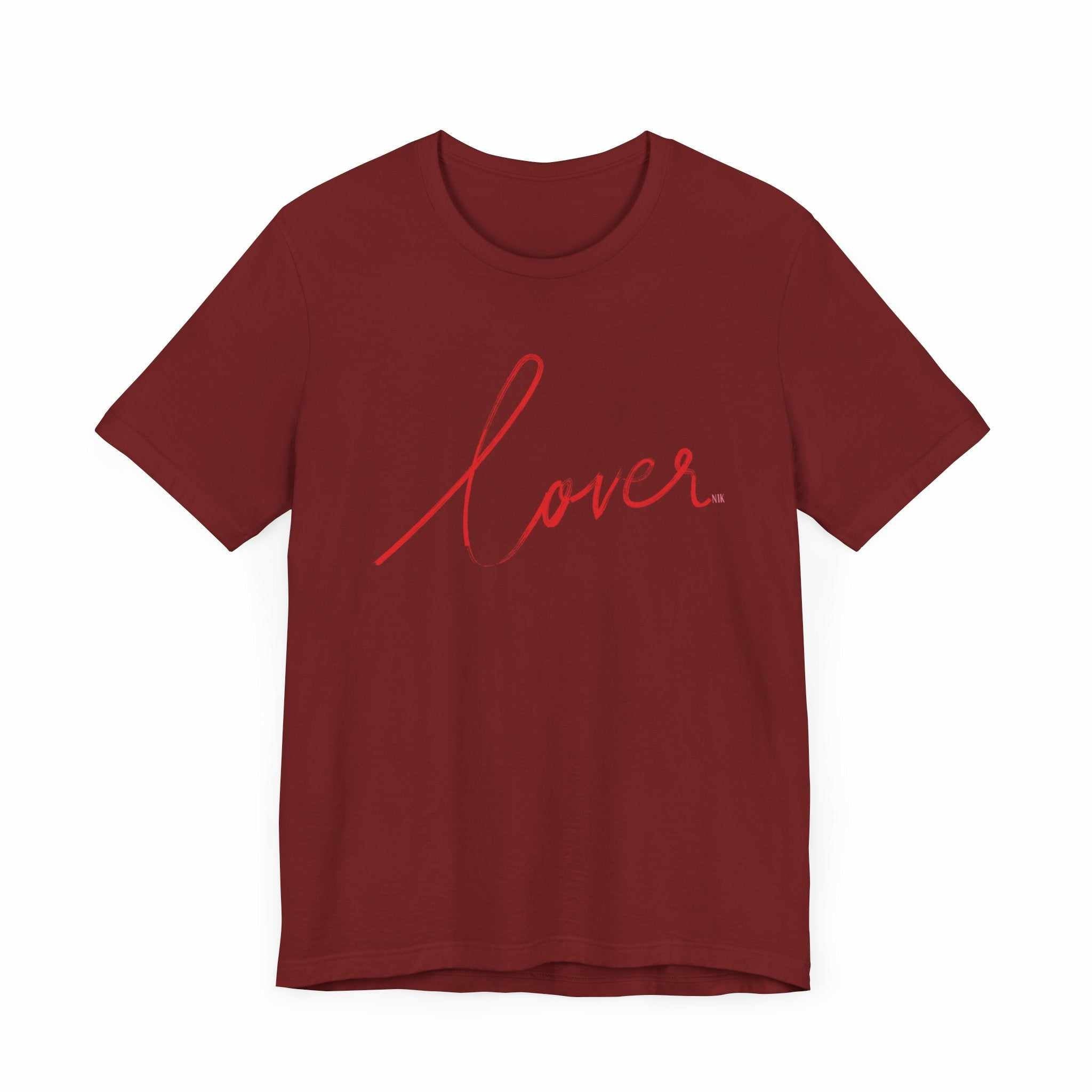 Lover Valentine Casual Soft Unisex Jersey Crew Neck Short Sleeve TeeT-ShirtLover Valentine Casual Soft Unisex Jersey Crew Neck Short Sleeve Tee